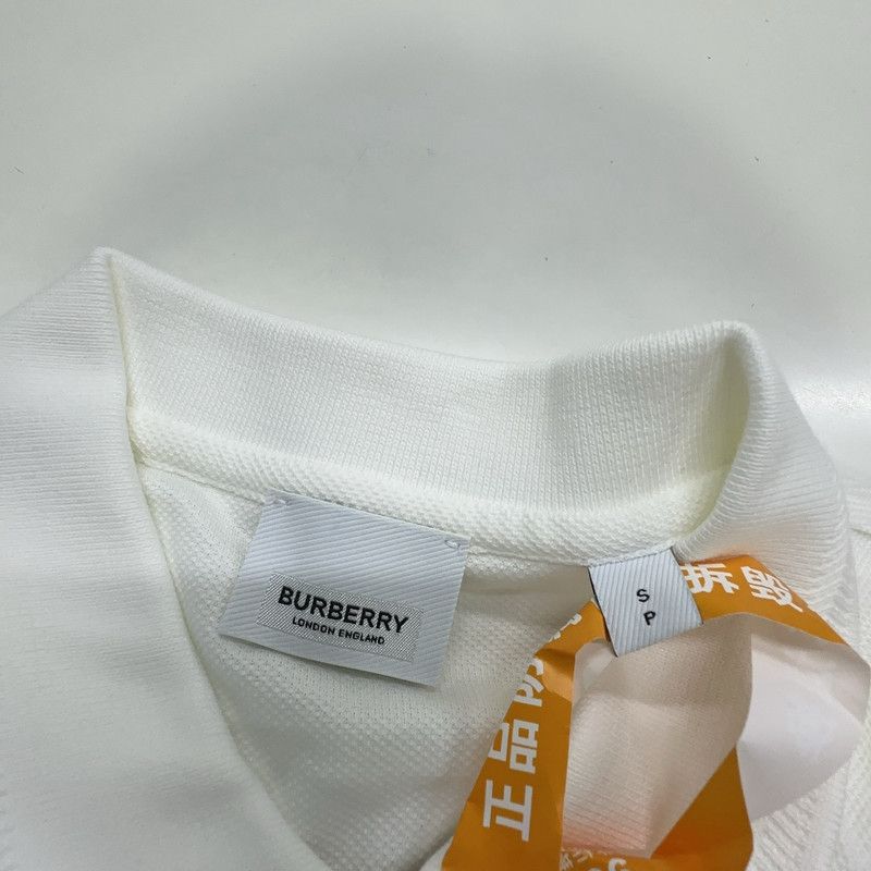 Burberry Burberry White Cotton Short Sleeve Polo Shirt 0079 Size US S / EU 44-46 / 1 - 1 Thumbnail