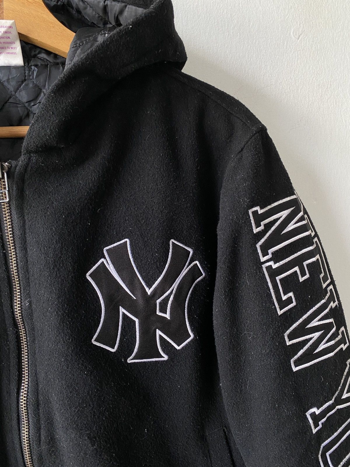 Japanese Brand 2000s - New York Yankees Wool Zipper Hoodie Jacket Size US L / EU 52-54 / 3 - 8 Thumbnail