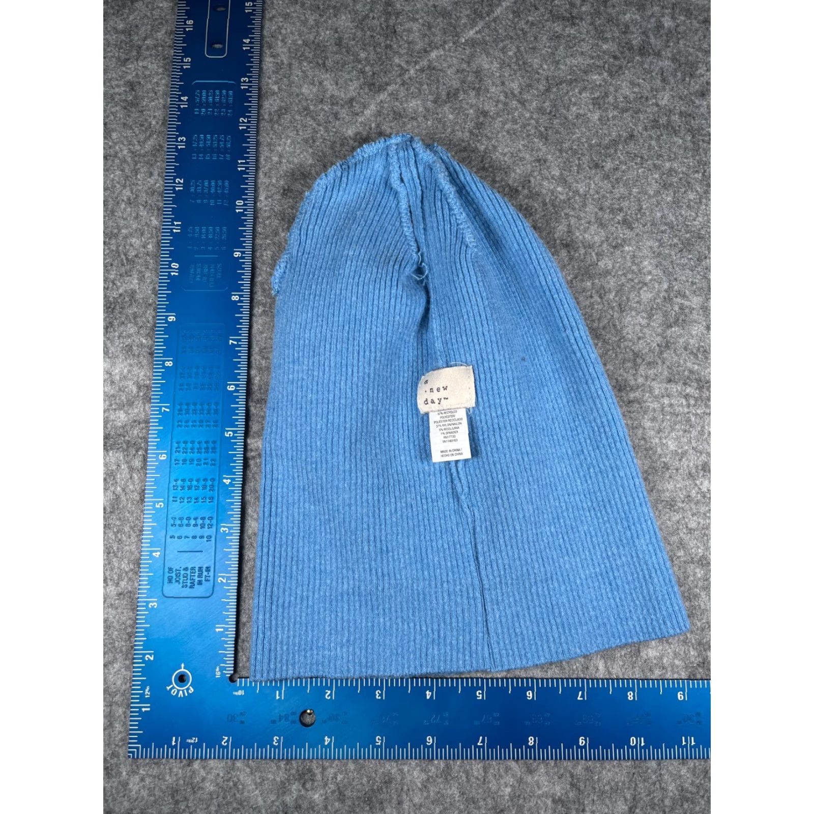 Vintage A New Day Beanie Toque Adult One Size Blue Knit Polyester Wool Blend Winter Size ONE SIZE - 5 Thumbnail
