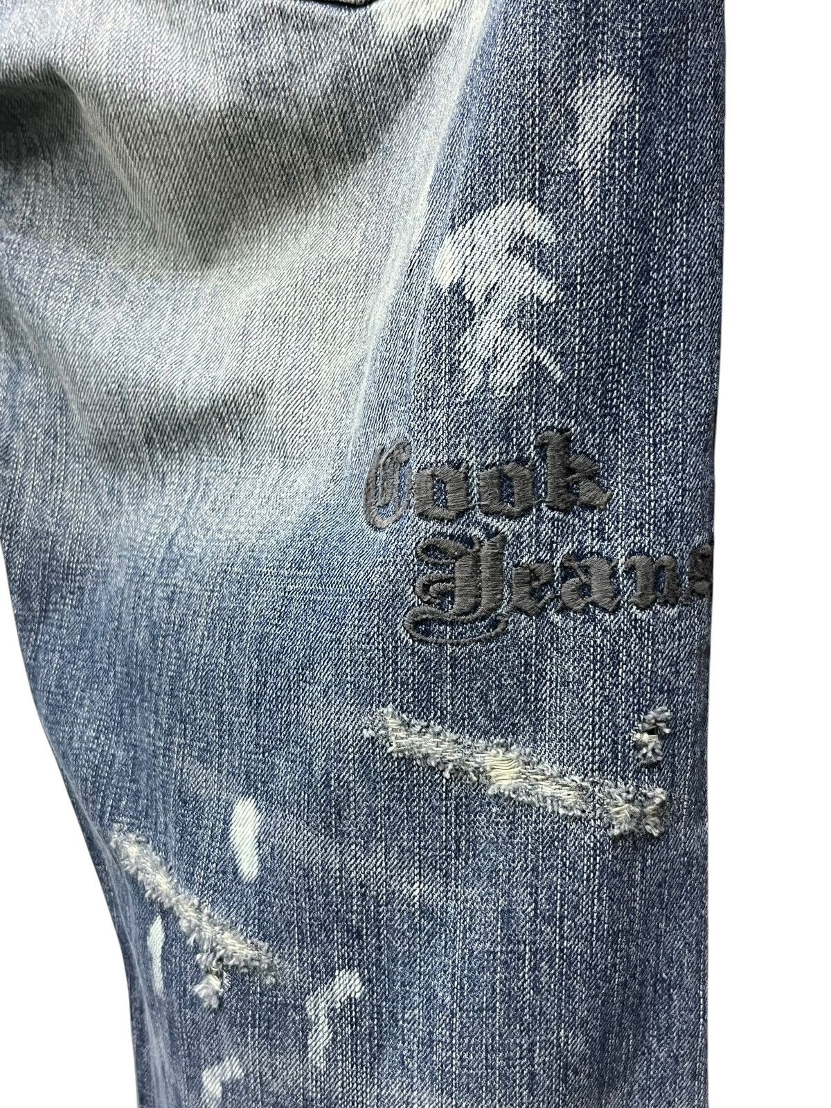 Cook Jeans Cook Jeans Fleur De Lis Grunge Distressed ERD Denim Size US 36 / EU 52 - 8 Thumbnail