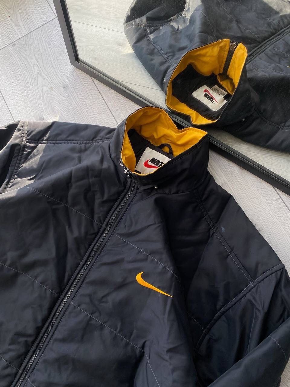 Nike Vintage Nike Spellout Black Down Black Puffer Jacket M Size US M / EU 48-50 / 2 - 5 Thumbnail