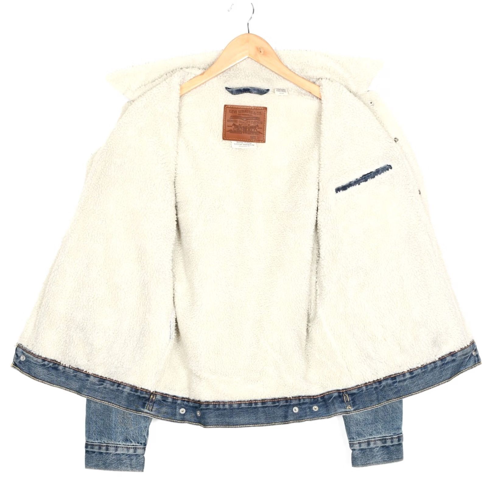 Levi's Levi’S Premium Big E Sherpa Lined Trucker Denim Jacket Men Size S MJ6087 Size US S / EU 44-46 / 1 - 4 Thumbnail