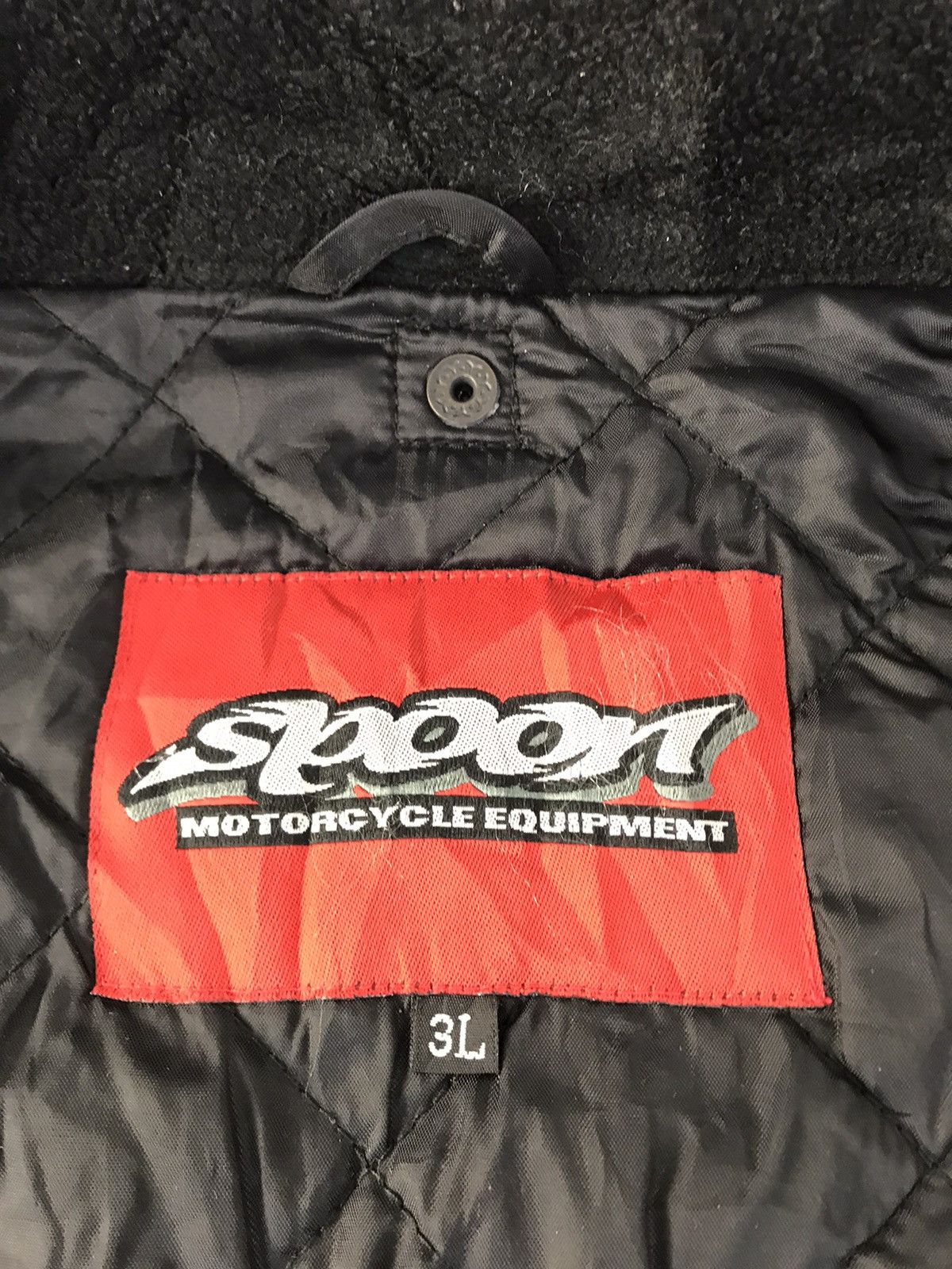 Japanese Brand Spoon Motocycle Quilted Jacket Zip Up Big Front Pocket Style Size US XL / EU 56 / 4 - 6 Thumbnail