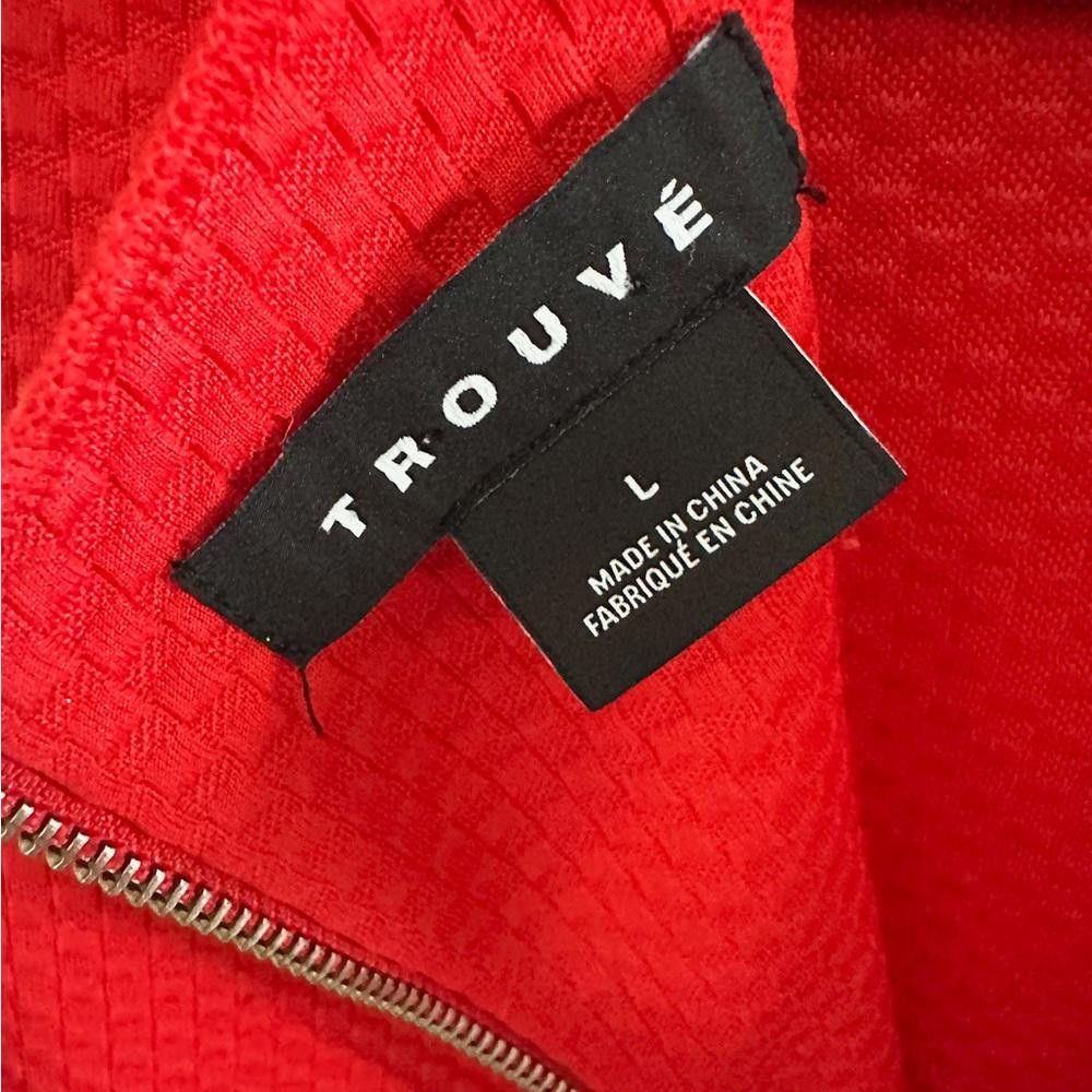 TROVE Trouvé Red Structured Textured Sleeveless Tank Top Large Size L / US 10 / IT 46 - 5 Thumbnail