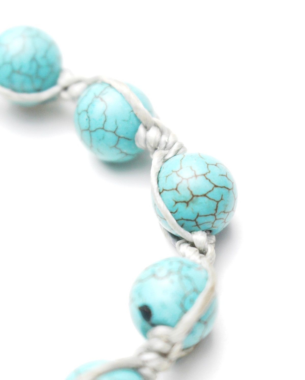 Native 2000S JAPANESE HANDMADE TURQUOISE MACRAME BRACELET Size ONE SIZE - 6 Thumbnail