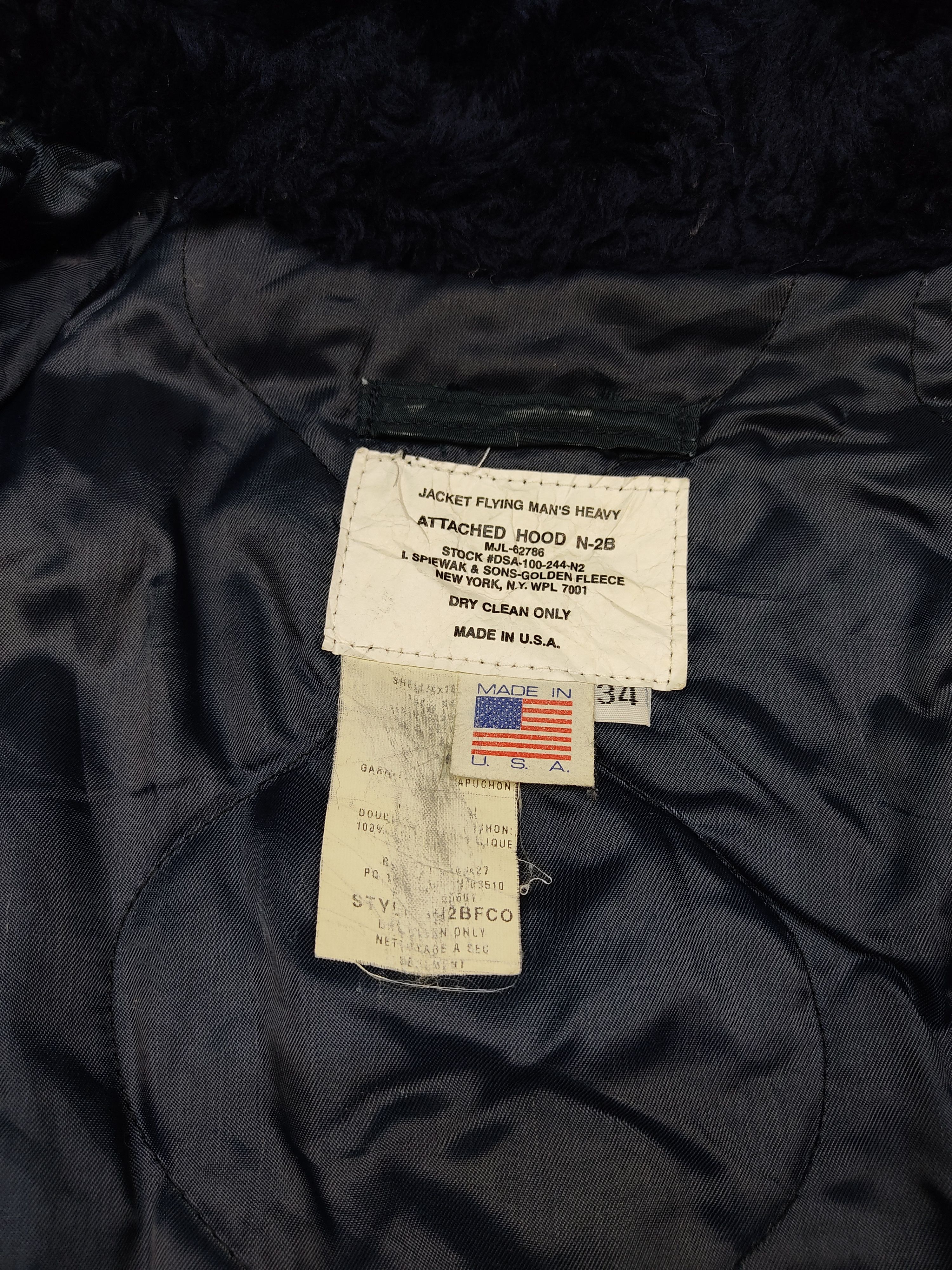 I. Spiewak And Sons Vintage Spiewak Golden Fleece N-2B Flight Jacket Size US M / EU 48-50 / 2 - 8 Thumbnail