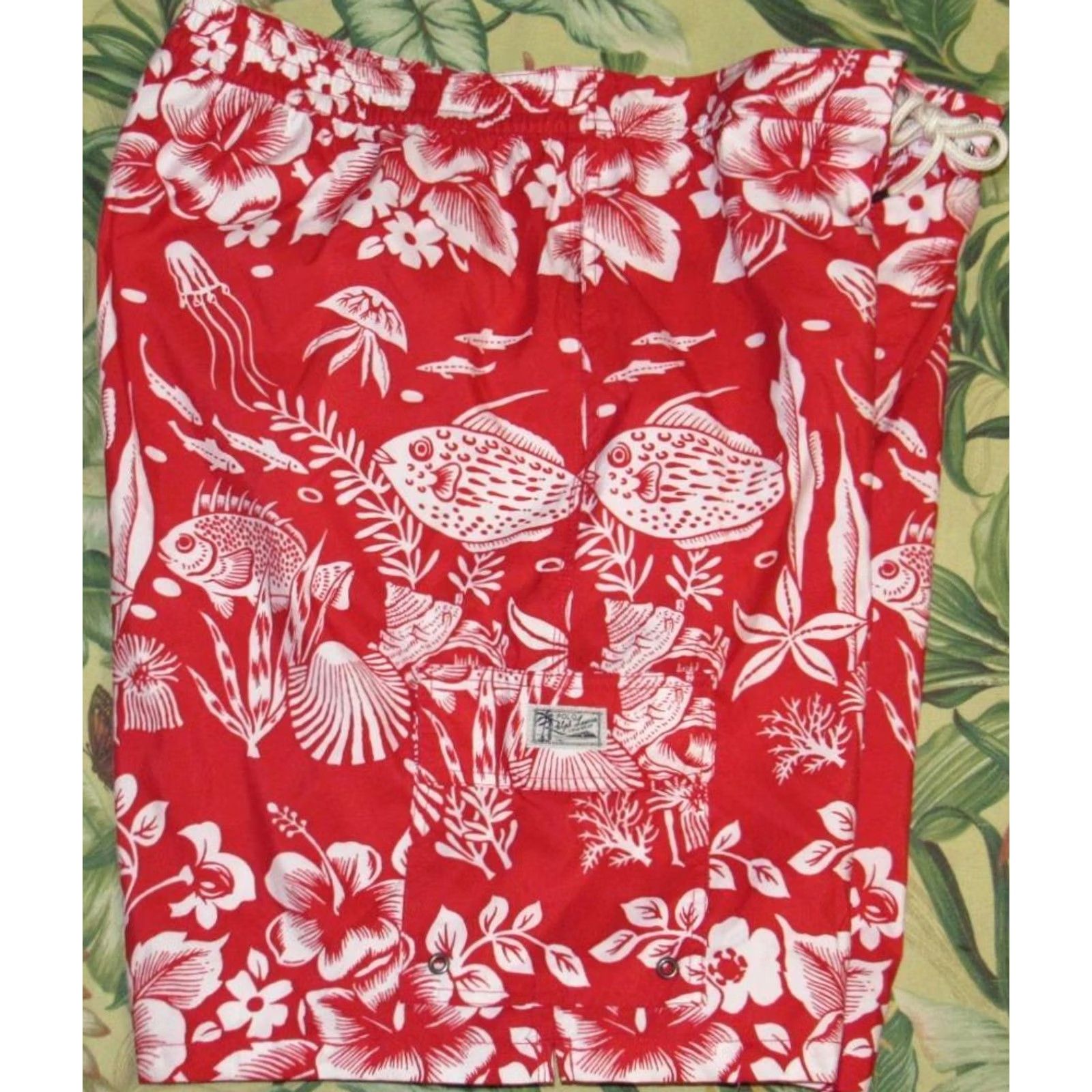 Ralph Lauren Polo RALPH LAUREN Red Tropical Fish Printed 9" Swim Trunks Shorts 2XB Mens Swim Trunks Short 2XB Red Tropical Fish Polo RALPH LAUREN Size US XXL / EU 58 / 5 - 2 Thumbnail