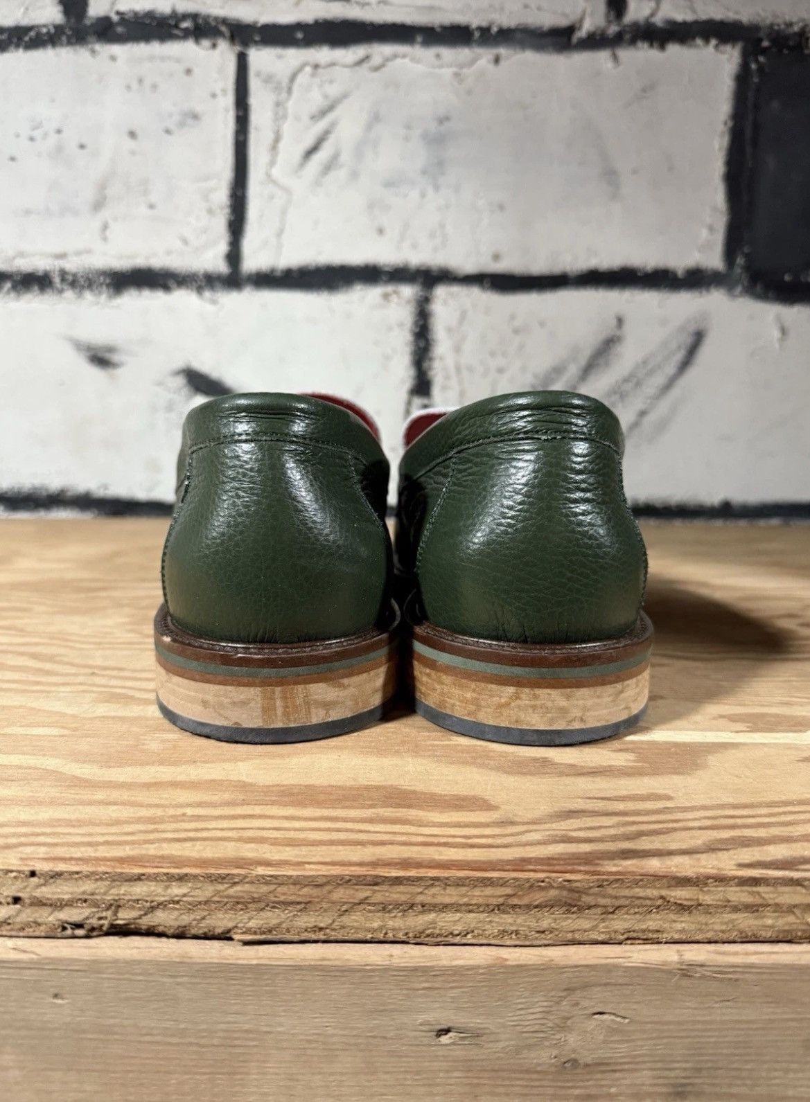 Aime Leon Dore Aime Leon Dore PENNY LOAFER WHITE/BOTANICAL GREEN MENS 12 Size US 12 / EU 45 - 8 Thumbnail