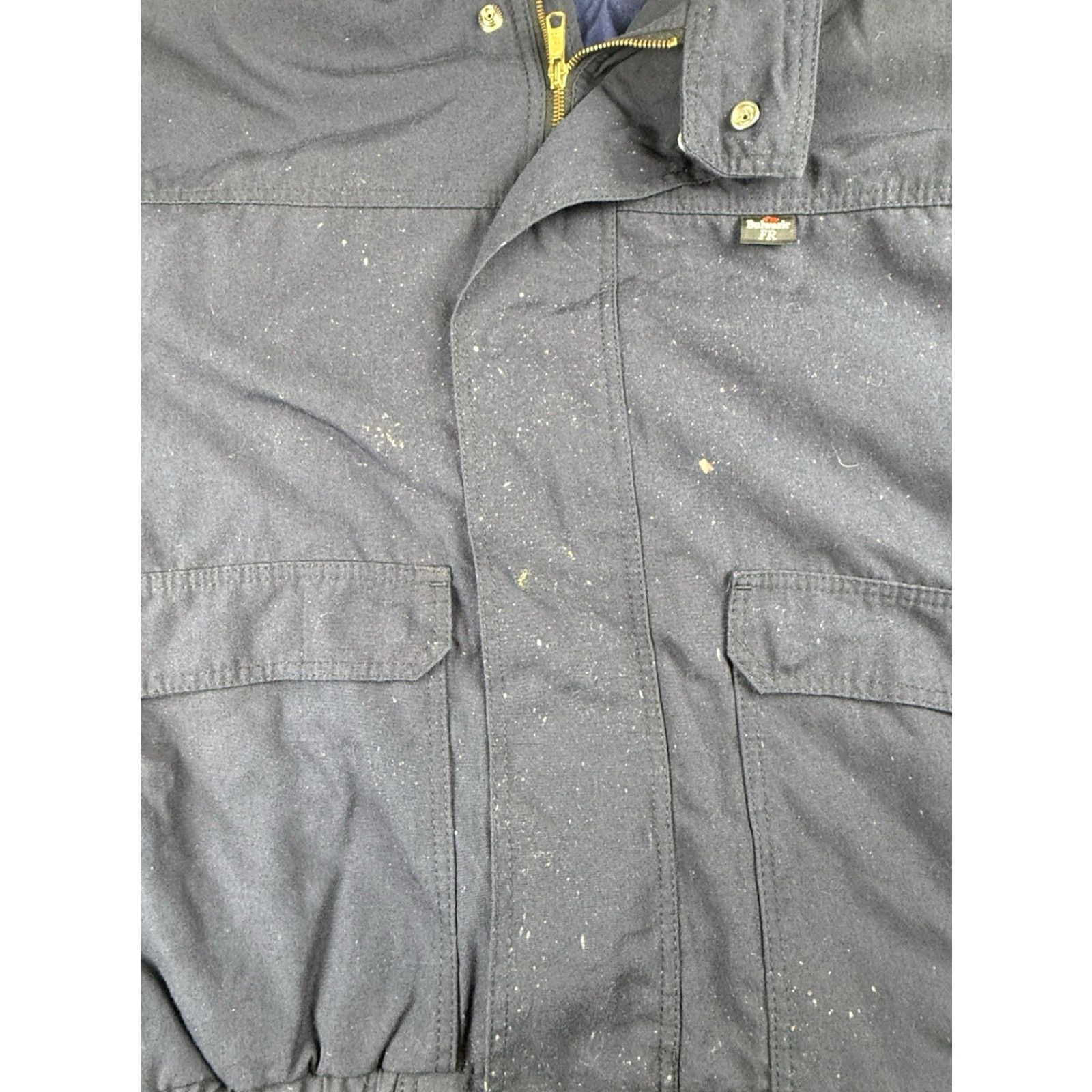 Vintage Bulwark Jacket Mens L Blue Flame Resistant Bomber Workwear Shirt? Size US L / EU 52-54 / 3 - 6 Thumbnail