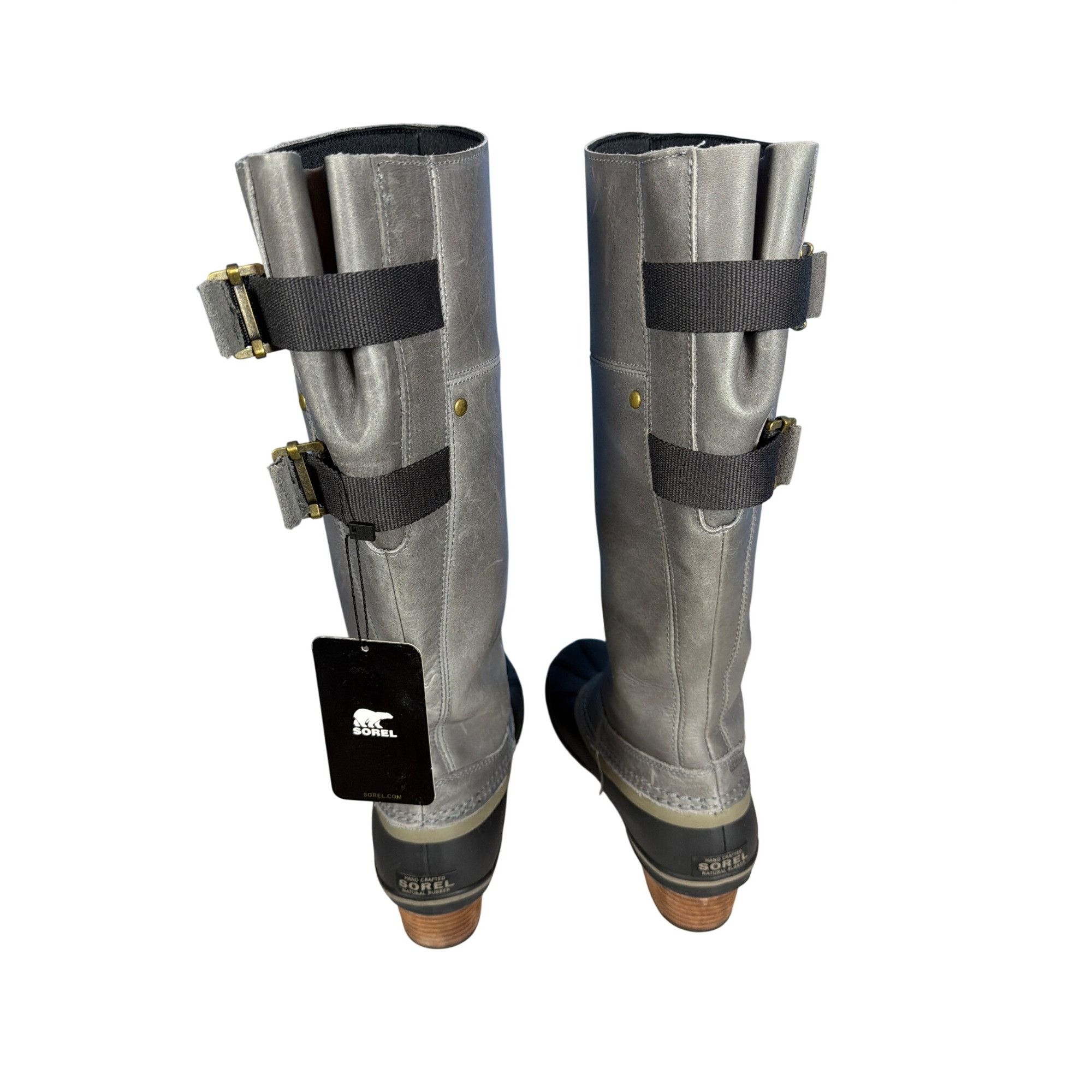 SOREL New Sorel Slimpack Riding Tall II Gray Leather Snow Boot Siz Size US 10 / IT 40 - 4 Thumbnail