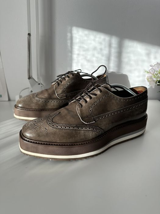 Prada wingtip clearance brogue