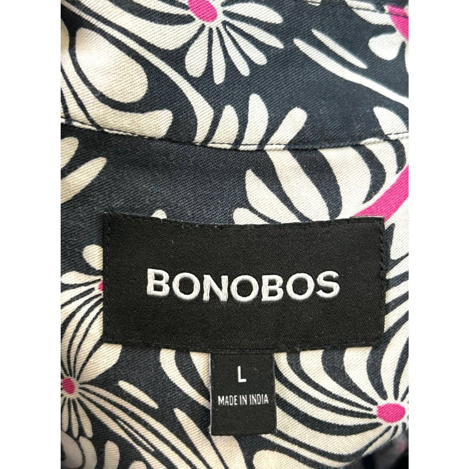 Bonobos Bonobos Shirt Mens Large Black White Pink Floral Button Up Size US L / EU 52-54 / 3 - 3 Thumbnail