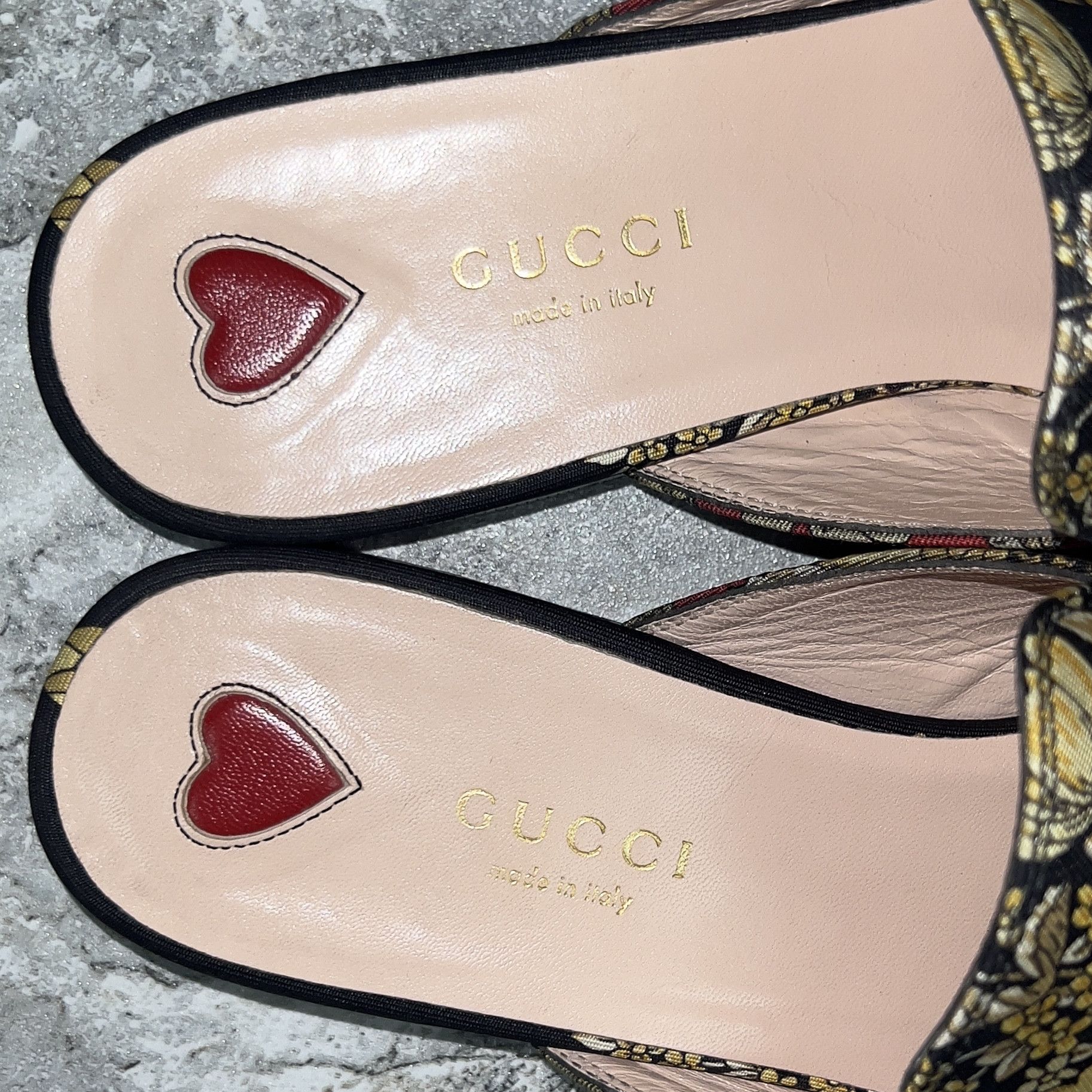 Gucci Princetown Horsebit Flat Floral Mule Fabric Size US 8 / IT 38 - 10 Thumbnail
