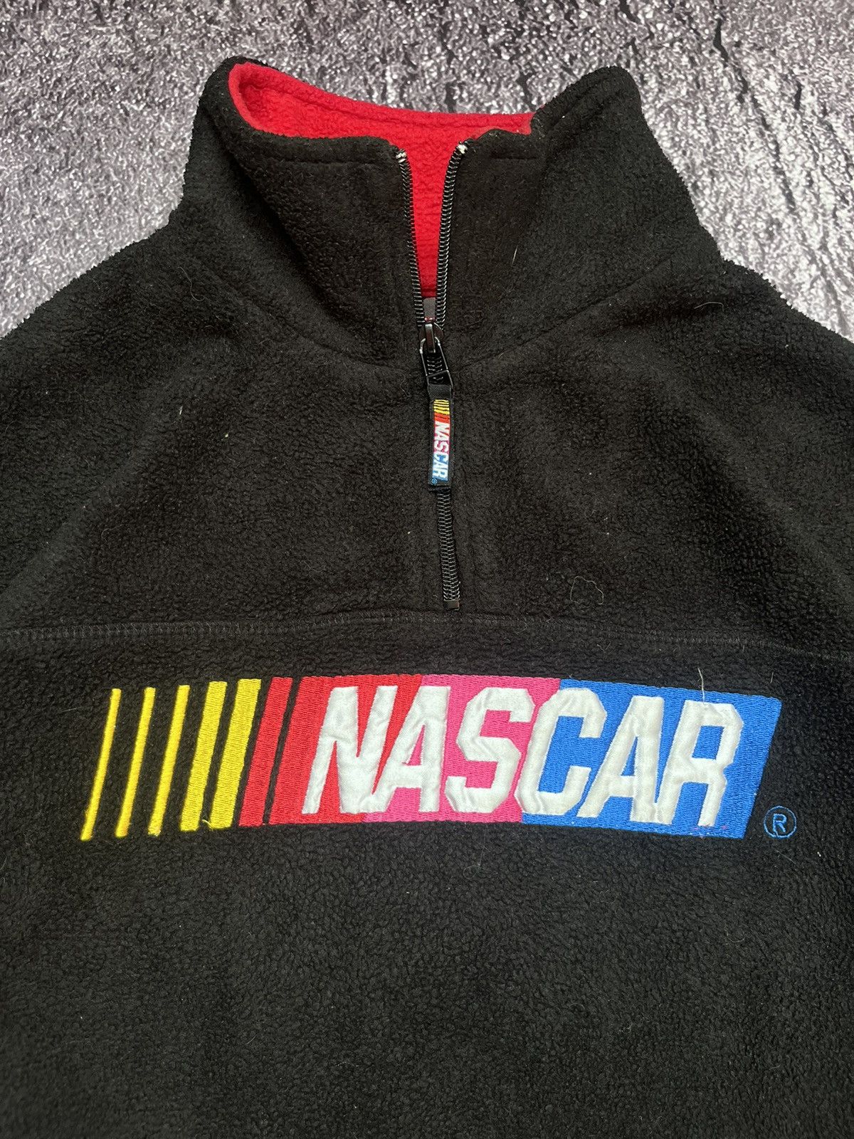 NASCAR Vintage 1990s NASCAR Embroidered Quarter Zip Pullover Fleece Size US S / EU 44-46 / 1 - 3 Thumbnail