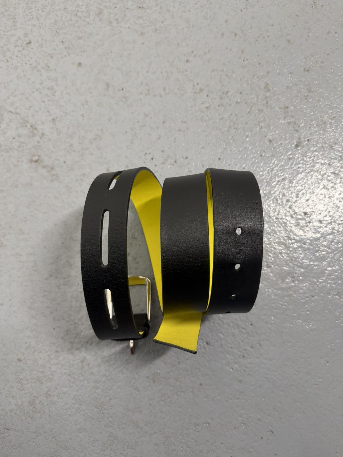Dior Dior Homme Black/Yellow Leather Belt Size ONE SIZE - 3 Thumbnail