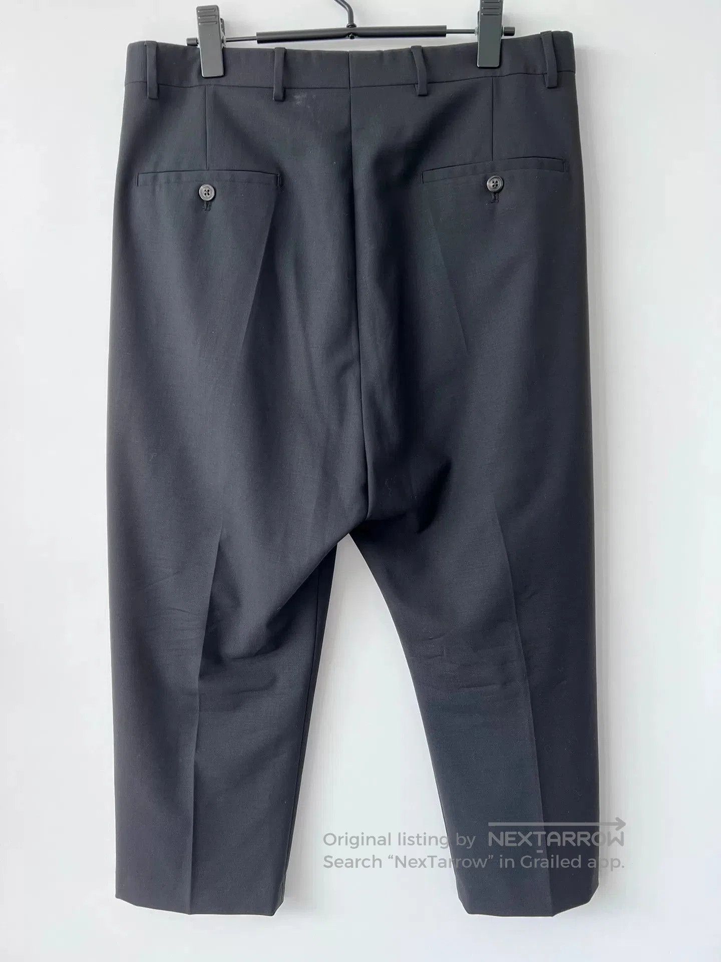 Rick Owens Thom Browne Navy Straight-Leg Casual Trousers. Size US 38 / EU 54 - 3 Thumbnail