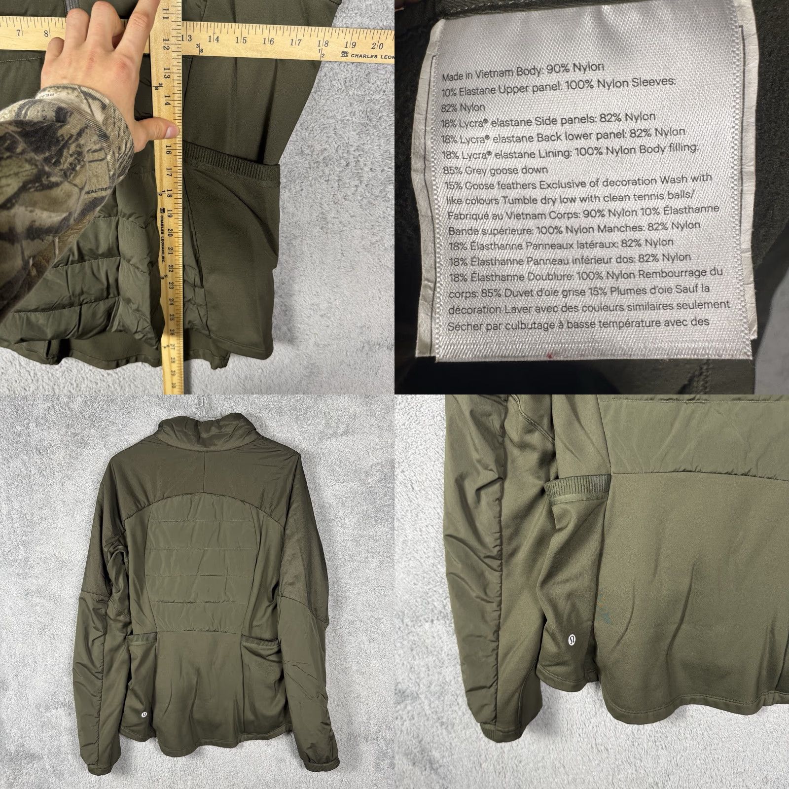 Lululemon Lululemon Down for It All Pullover 1/2 Zip Jacket Women’s 10 Green 85% Goose Down Size L / US 10 / IT 46 - 8 Thumbnail