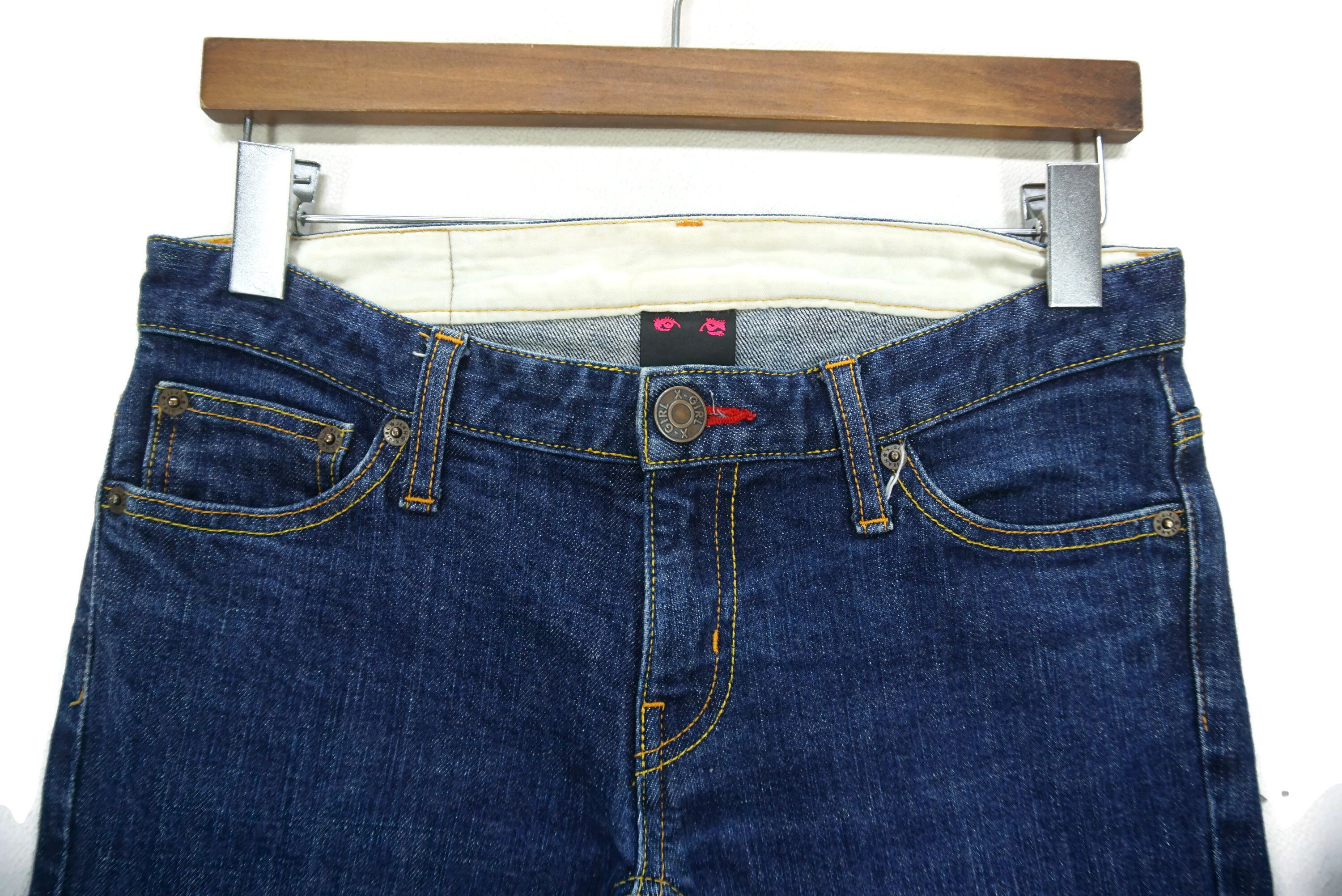 Japanese Brand X-Girl Jeans fits W30xL31 Made in Japan Skinny Apple Shaped Size 26" / US 2 / IT 38 - 3 Thumbnail