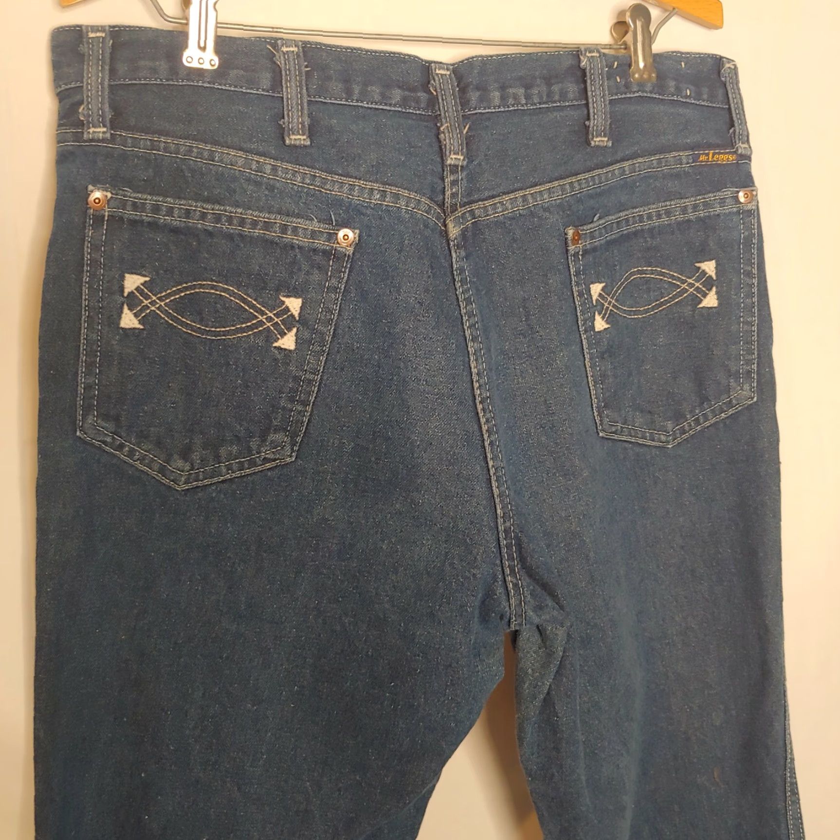 Vintage VINTAGE Mr. Leggs Jeans Western Style Dark Indigo Blue Cotton Denim 36x27 Mens Size US 36 / EU 52 - 4 Thumbnail
