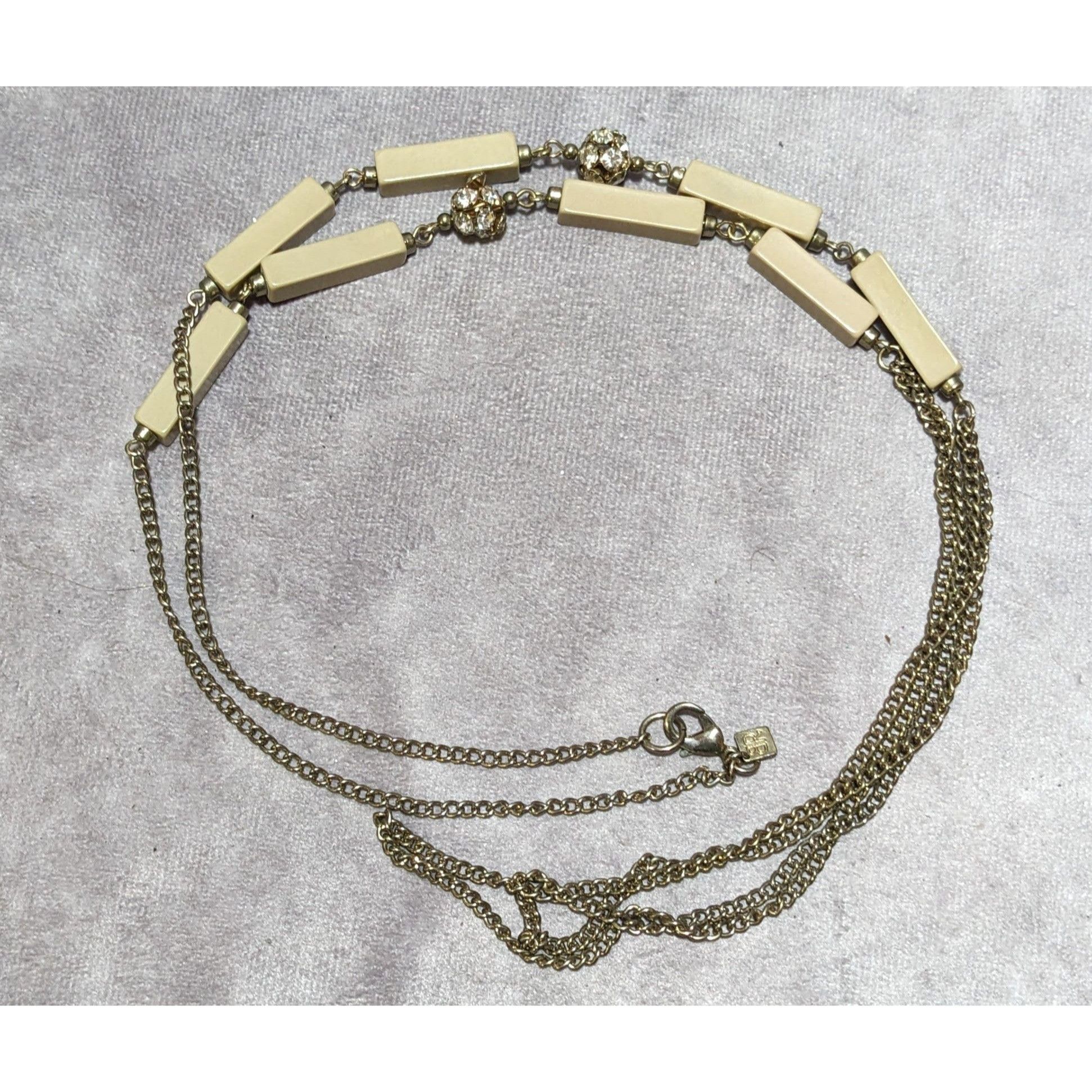 Banana Republic Preppy Beige Banana Republic Chain Station Necklace Size ONE SIZE - 9 Thumbnail