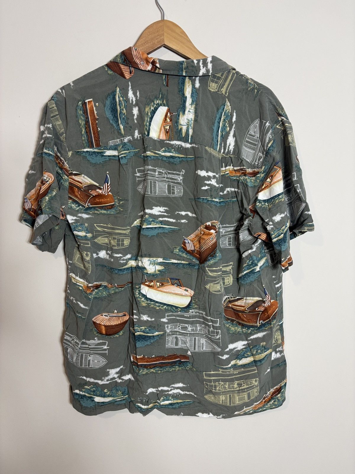 Paradise Found VTG Paradise Found Hawaiian Shirt Nautical Boats Rayon Large Size US L / EU 52-54 / 3 - 4 Thumbnail