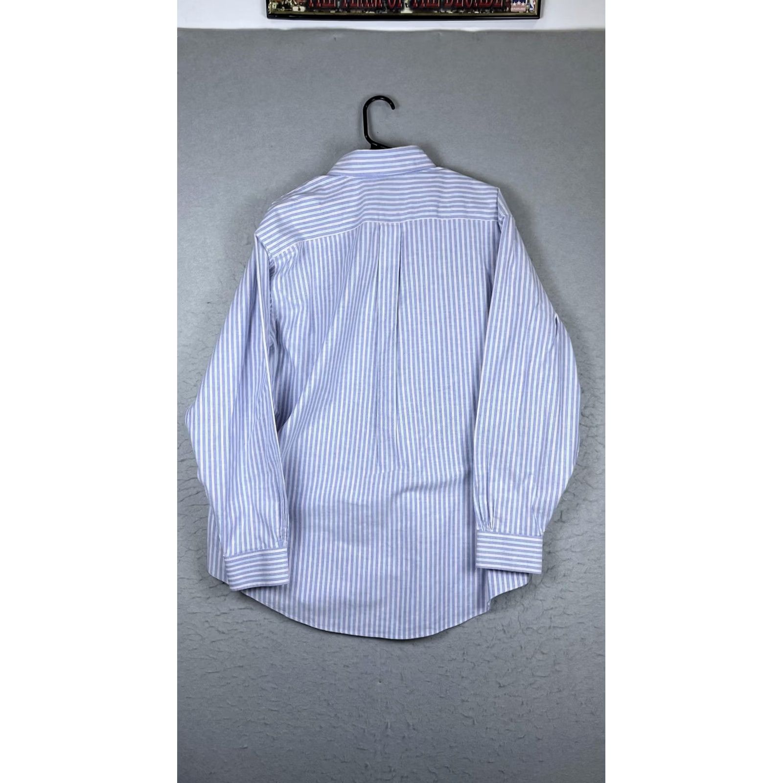 Brooks Brothers Brooks Brothers Dress Shirt Mens L Blue Stripe Madison Fit Non Iron Stretch Shirt Size 42R - 6 Thumbnail