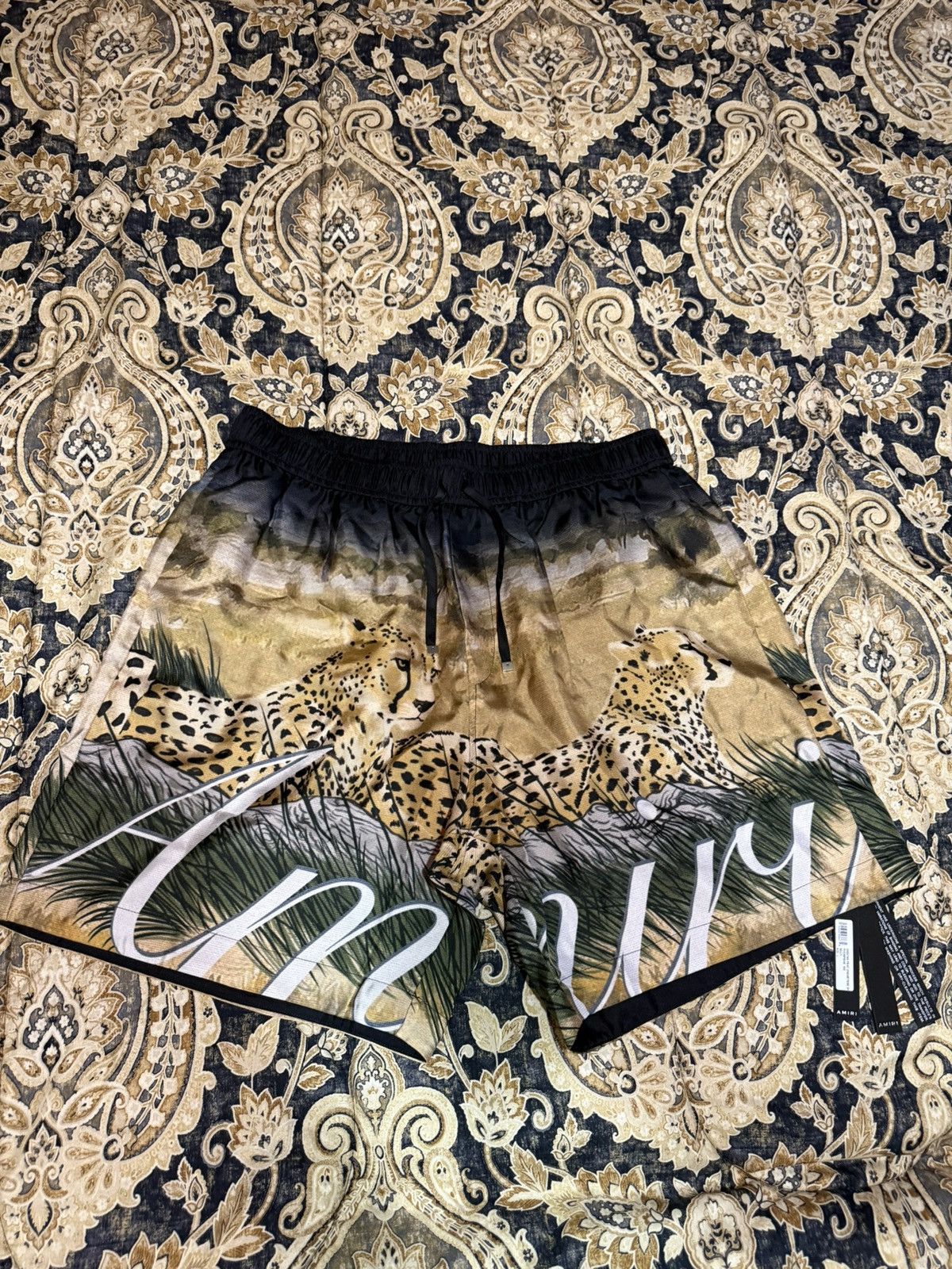 Amiri Amiri Cheetah Print Drawing Shorts NEW w/ Tags Size US 36 / EU 52 - 2 Thumbnail