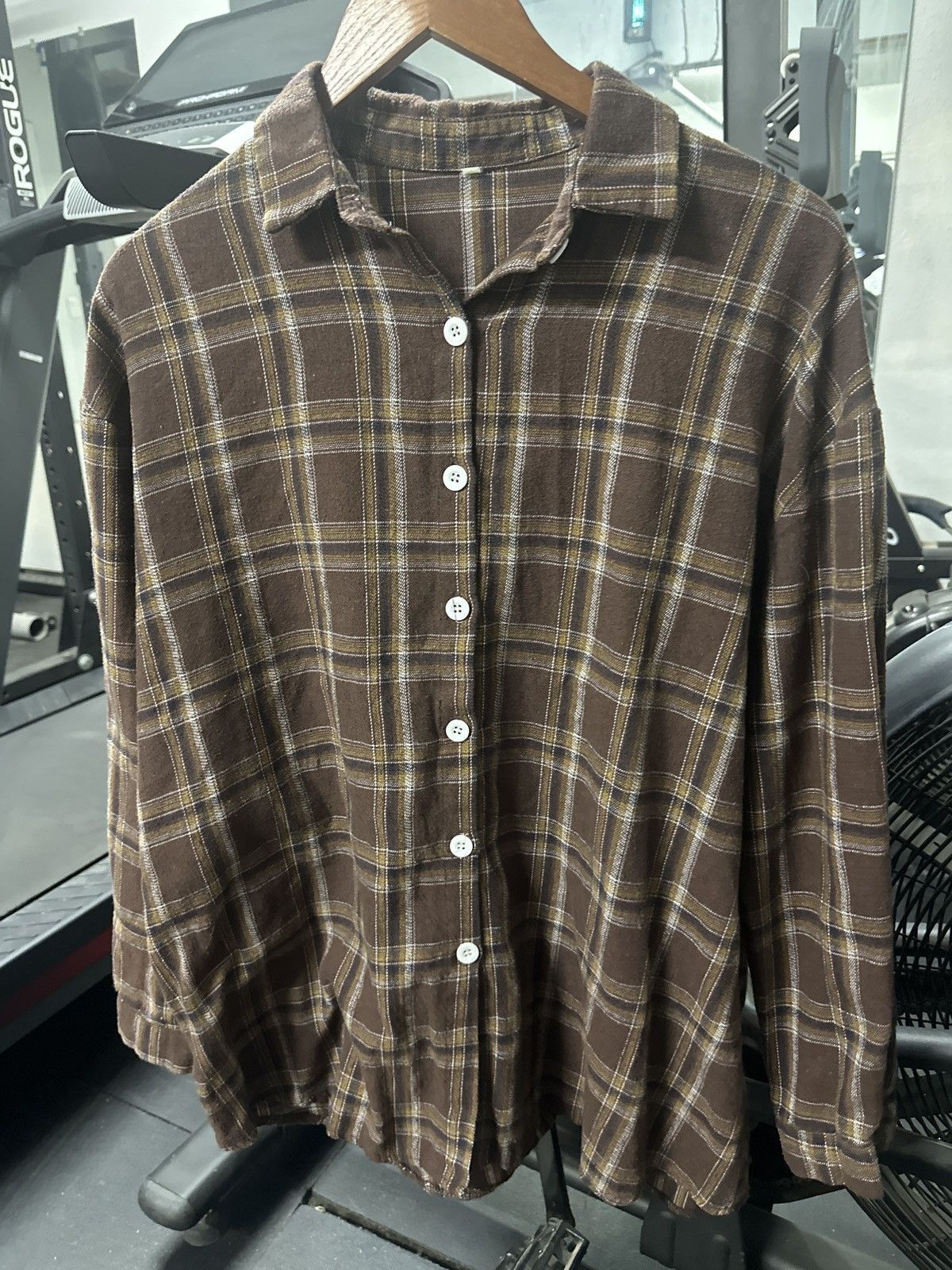 Vintage Brown Flannel Size US M / EU 48-50 / 2 - 2 Thumbnail
