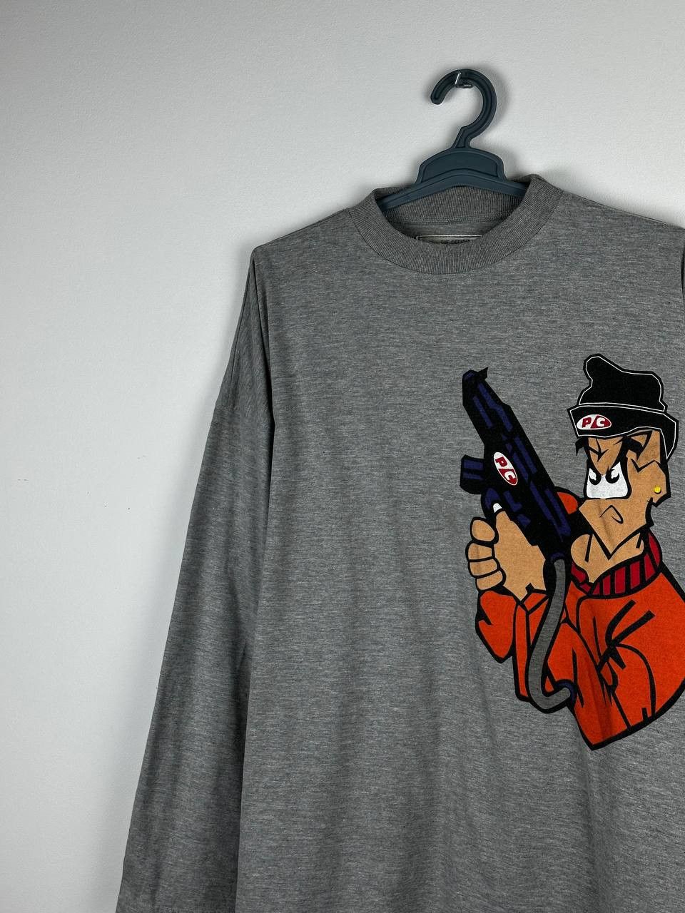 Drop Dead × Rap Tees × Vintage Vintage 90s Psycho Cowboy Rap Hip Hop LS T Shirt Size US XL / EU 56 / 4 - 3 Thumbnail