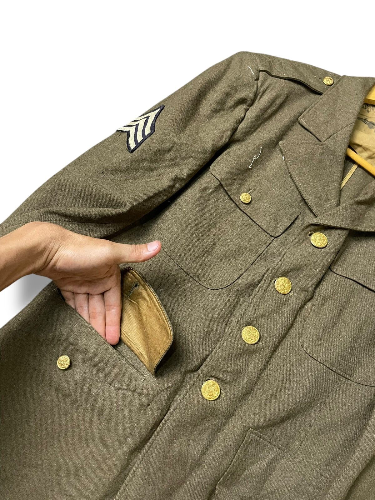 Japanese Brand × Vintage Vintage USA Army Four Pocket Wool Jacket (107) Size US XXS / EU 40 - 4 Thumbnail