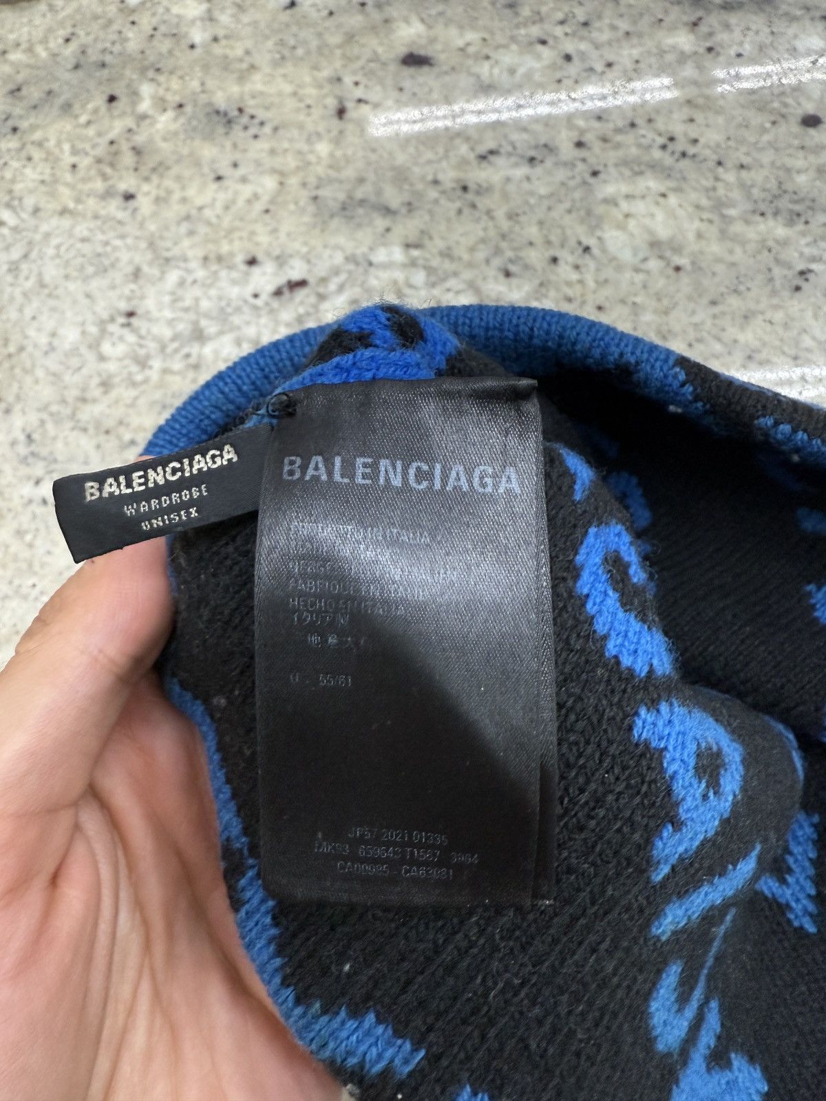 Balenciaga Balenciaga Blue Beanie Size ONE SIZE - 3 Thumbnail