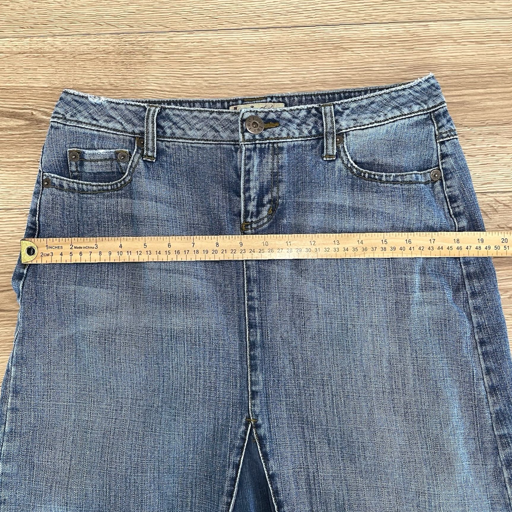 Vintage VINTAGE LEI Chelsea Denim Skirt Low Rise Long Size 11 Blue Womens Size 32" / US 10 / IT 46 - 6 Thumbnail