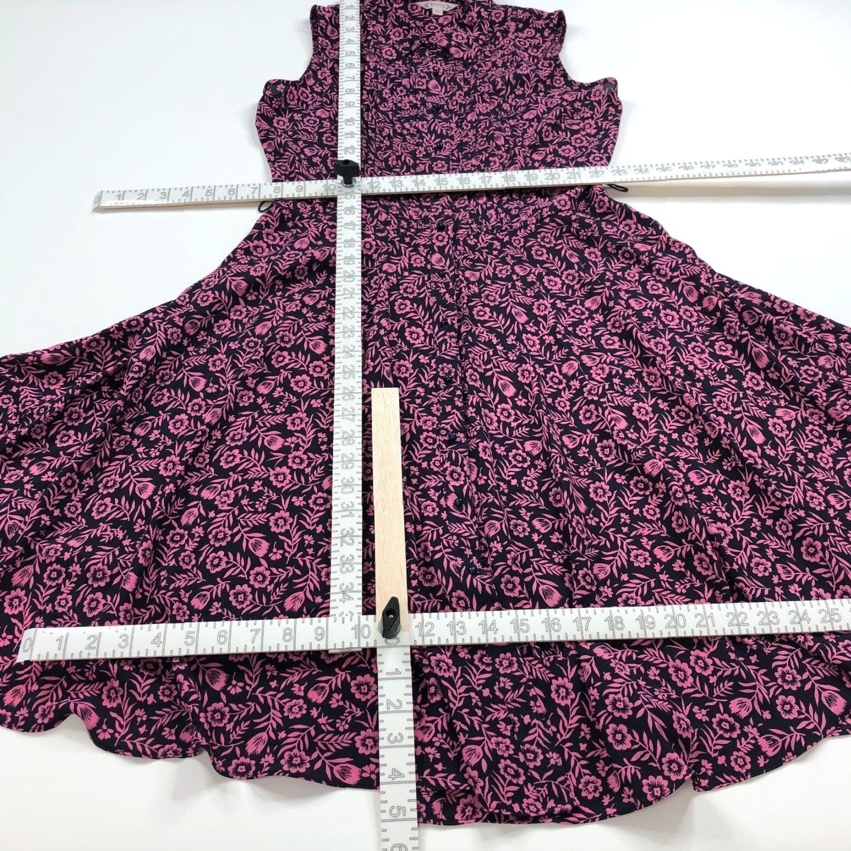 Nanette Lepore Nanette Lepore A-Line Pleated Women's 4 Knee Length Button Dress Floral MINT Pink Sleeveless Collared Vintage? No Size S / US 4 / IT 40 - 6 Thumbnail