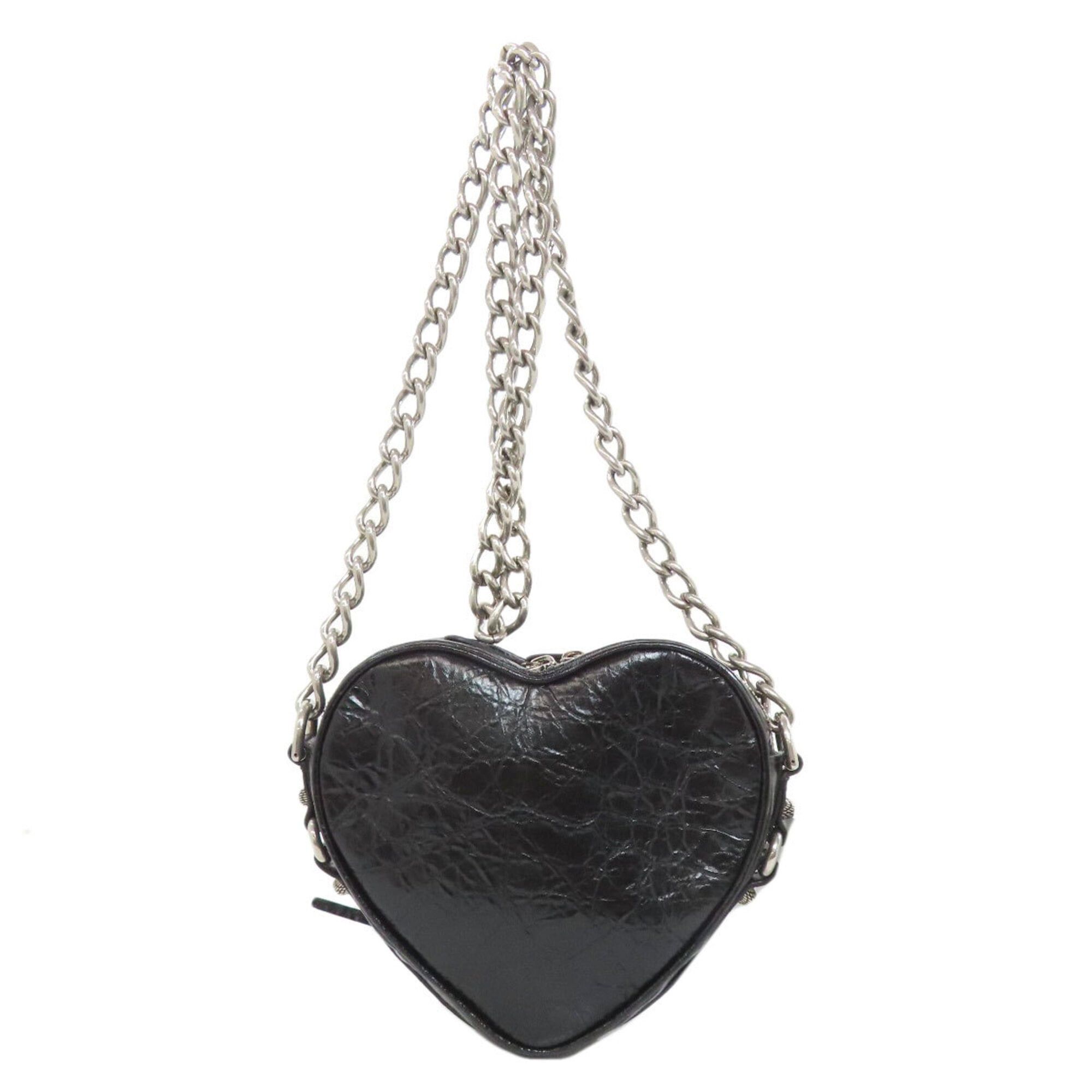 Balenciaga BALENCIAGA Heart Motif Shoulder Bag Leather Women's Size ONE SIZE - 1 Thumbnail