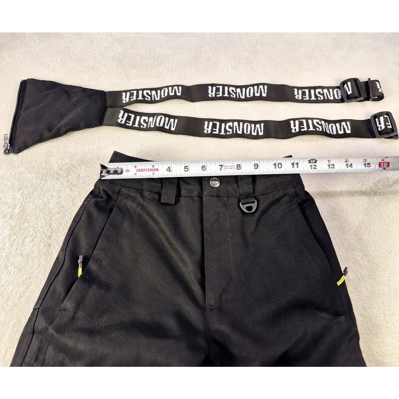 & Other Stories Monster Snow Pants Black Kid's 5 Ski Removable Suspenders Size ONE SIZE - 8 Thumbnail