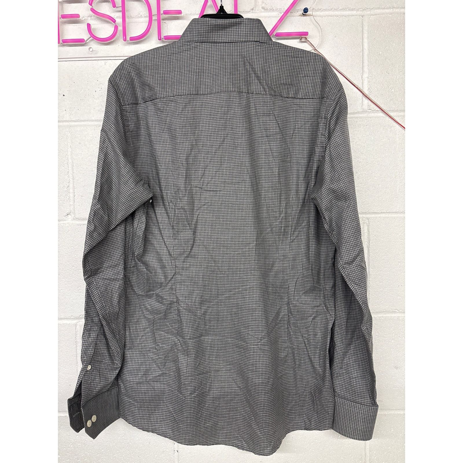 Eton New nwt SZ Large Eton Gray Plaid Slim Fit Dress Shirt Check Size US L / EU 52-54 / 3 - 6 Thumbnail