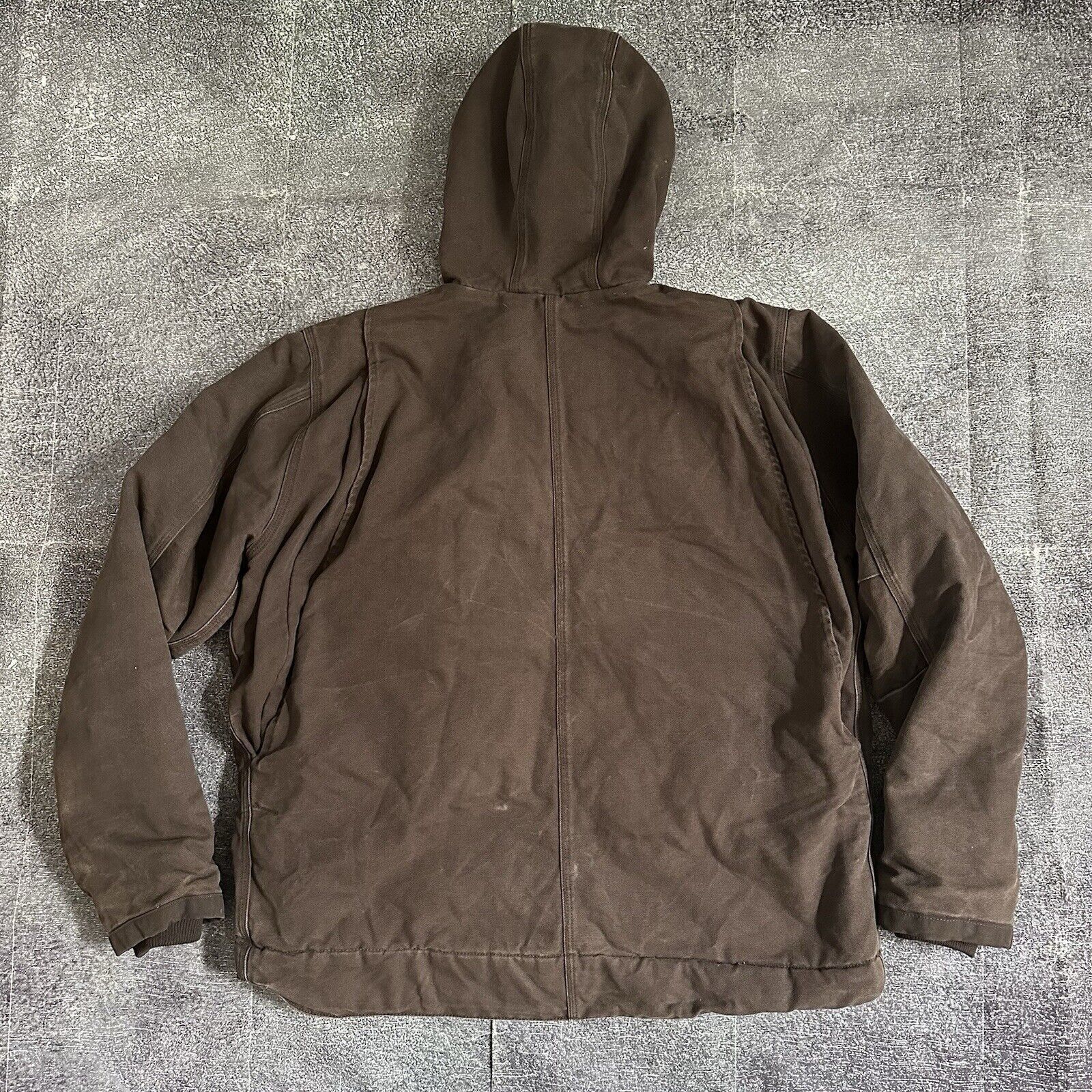 Carhartt Carhartt Bartlett Washed Duck Sherpa Lined Brown Jacket Sz L Size US L / EU 52-54 / 3 - 4 Thumbnail