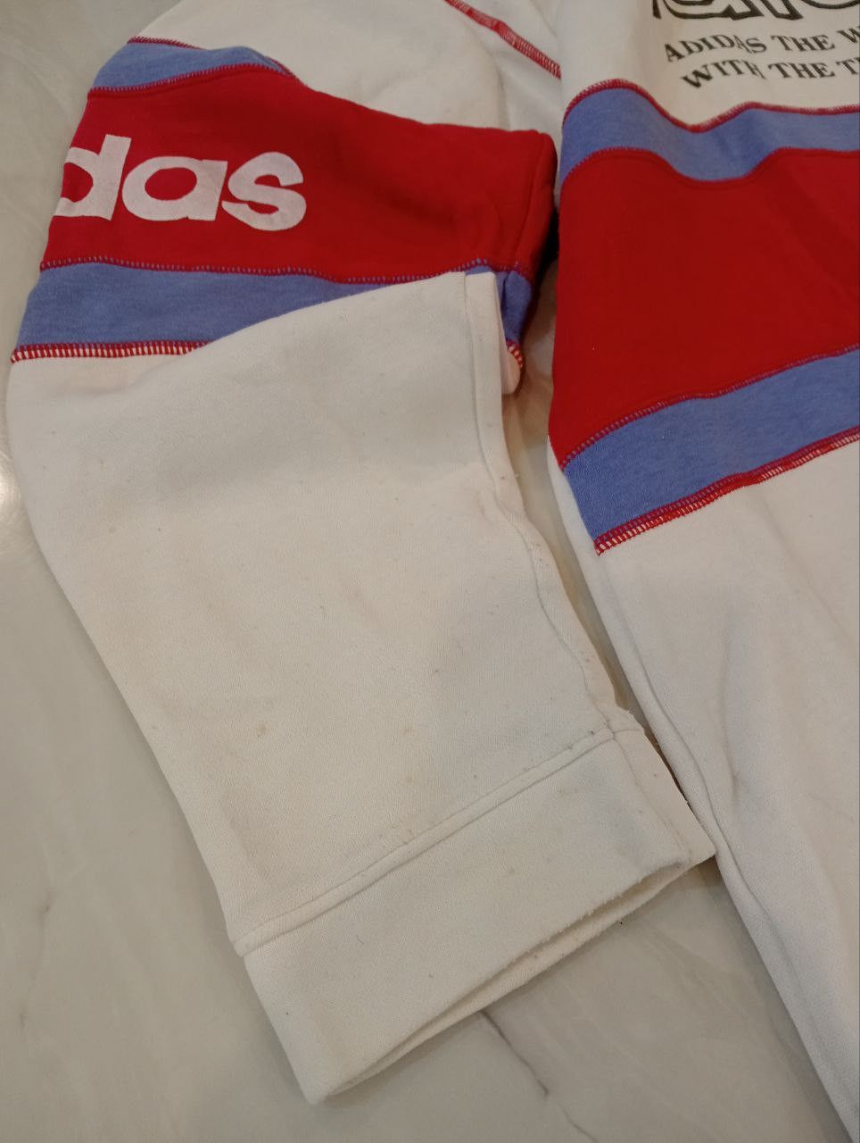 VINTAGE ADIDAS TREFOIL BIG LOGO SWEATSHIRT - SIZE L