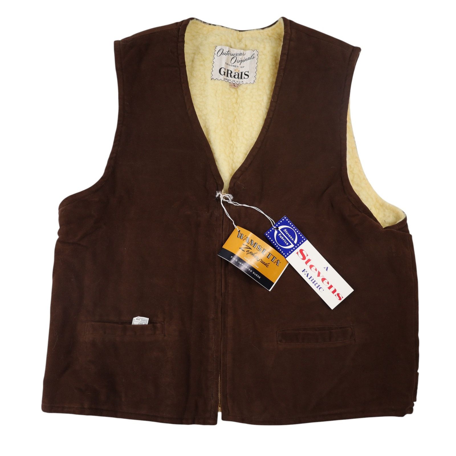 Vintage NWT True Vintage Grais Sherpa lined Suede Vest Size US L / EU 52-54 / 3 - 1 Thumbnail