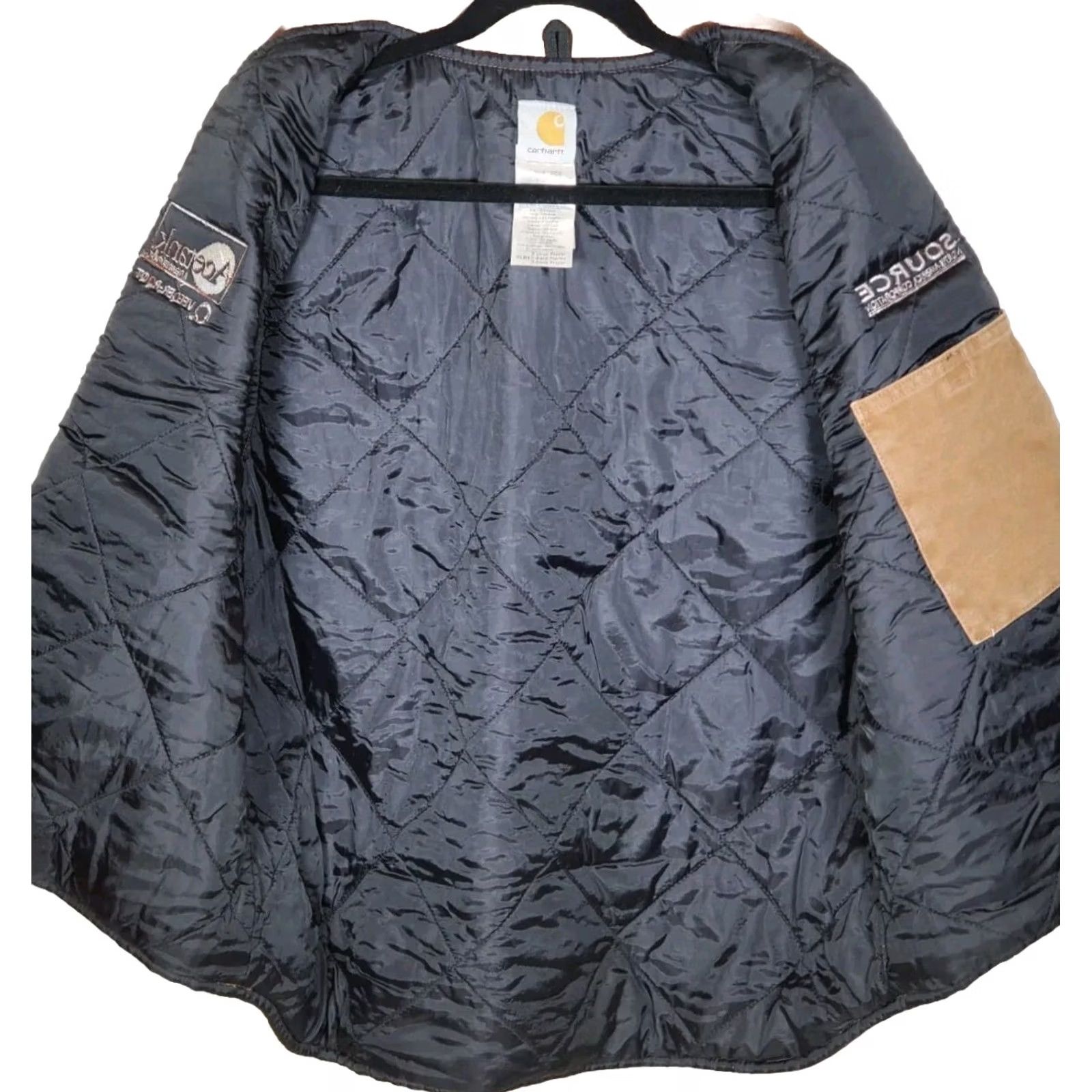 Carhartt Carhartt V02 BRN Sandstone Duck Vest Arctic Quilt Lined Brown Canvas Quilted Embroidered Logo Mens XL Brown Flag Size US XL / EU 56 / 4 - 3 Thumbnail