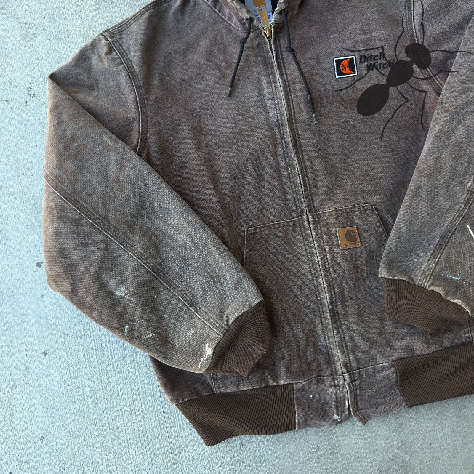 Carhartt × Vintage Vintage Carhartt J25 CHT brown hooded work wear jacket Size US M / EU 48-50 / 2 - 2 Thumbnail