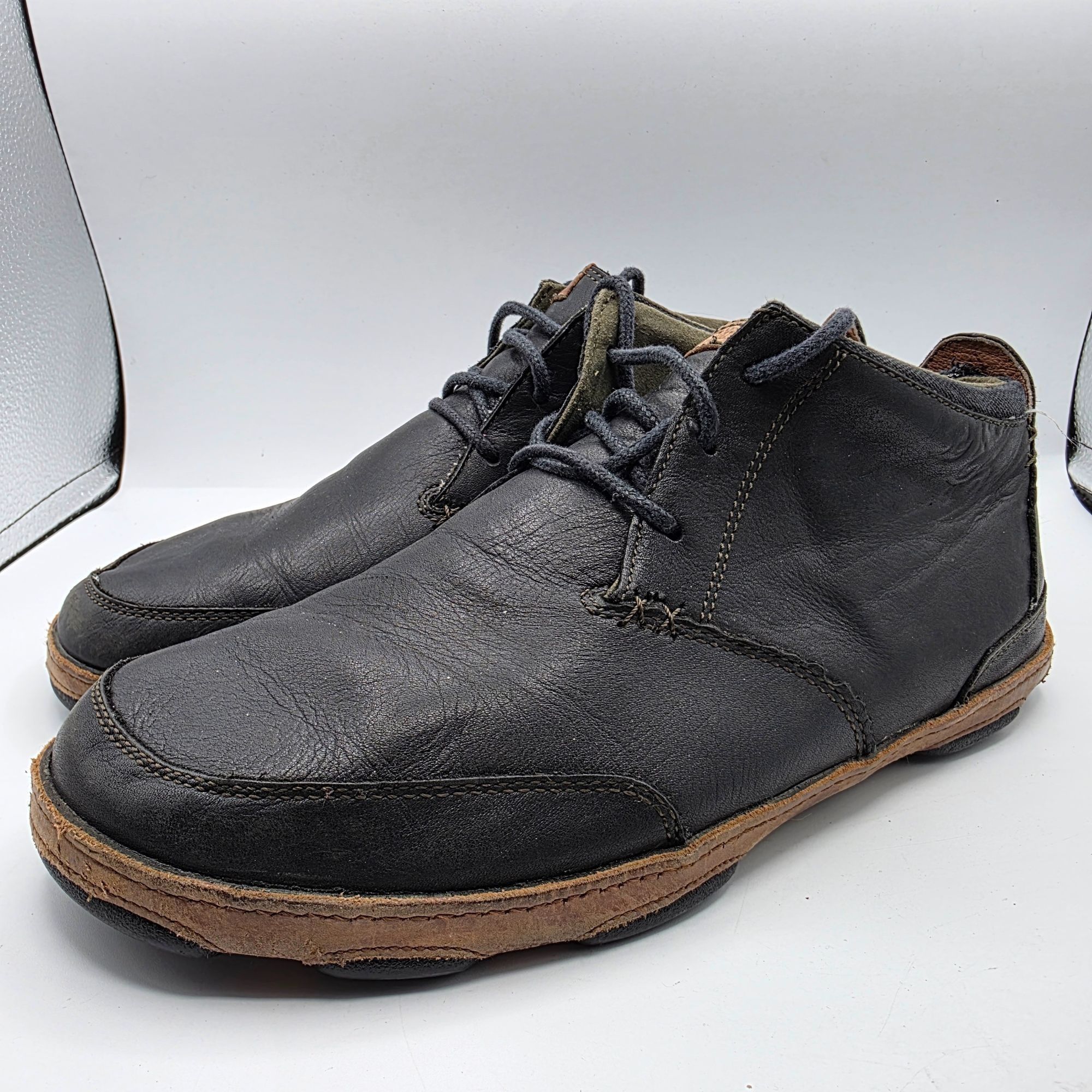 Olukai Olukai Kamuela Boots Men Size 10 Shoes Black Leather Ankle M Size US 10 / EU 43 - 4 Thumbnail