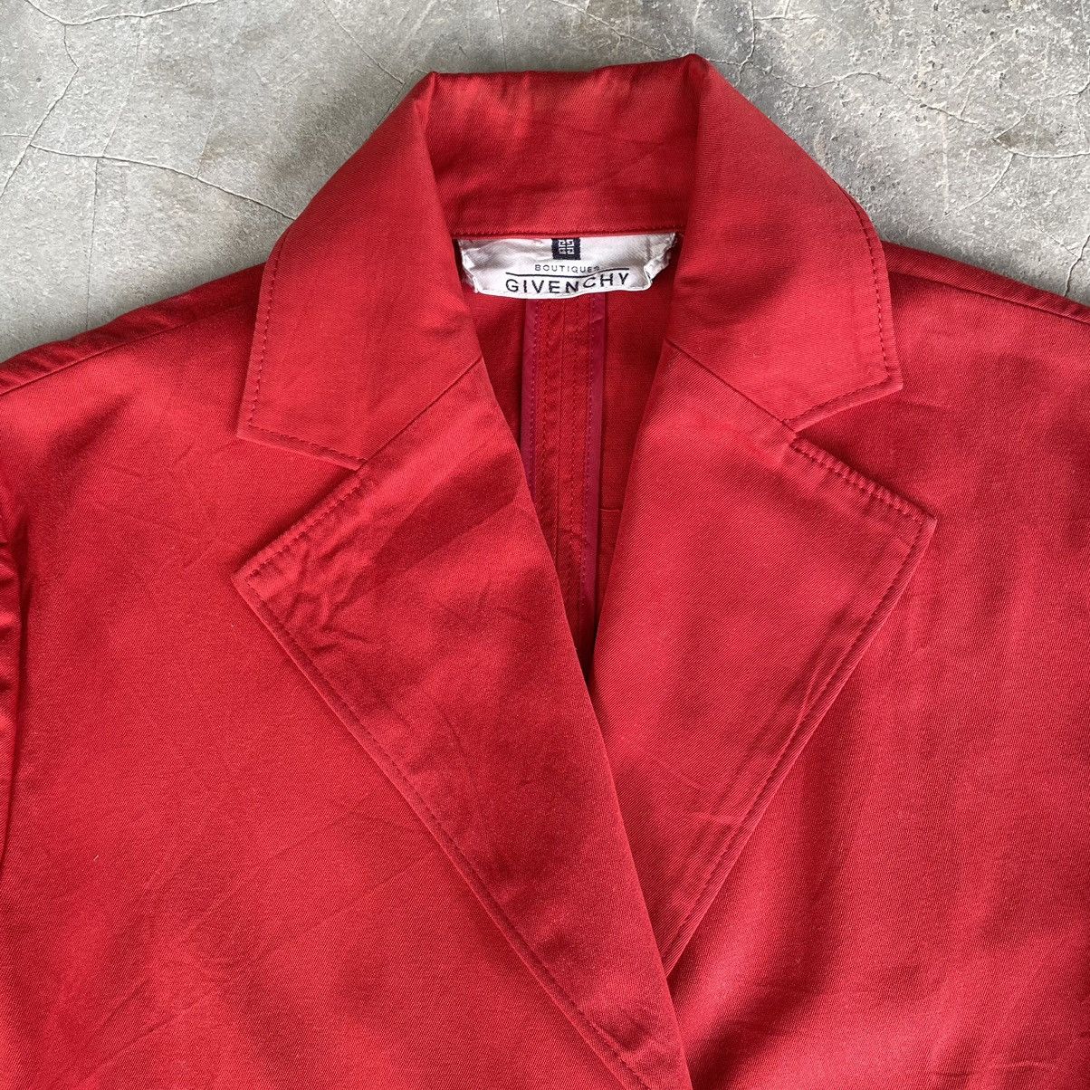 Givenchy Vintage Givenchy Boutiques Red Short Sleeve Women Blazer Size US S / EU 44-46 / 1 - 4 Thumbnail