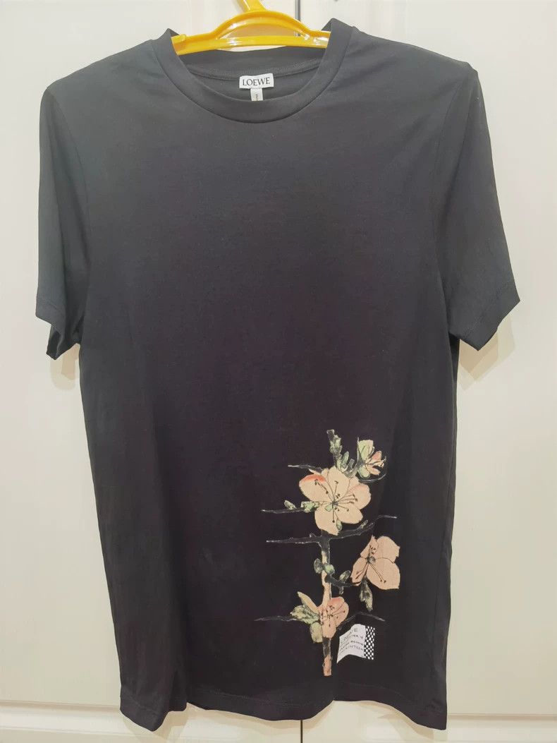 Loewe LOEWE Black floral short-sleeved T-shirt Size S / US 4 / IT 40 - 3 Thumbnail