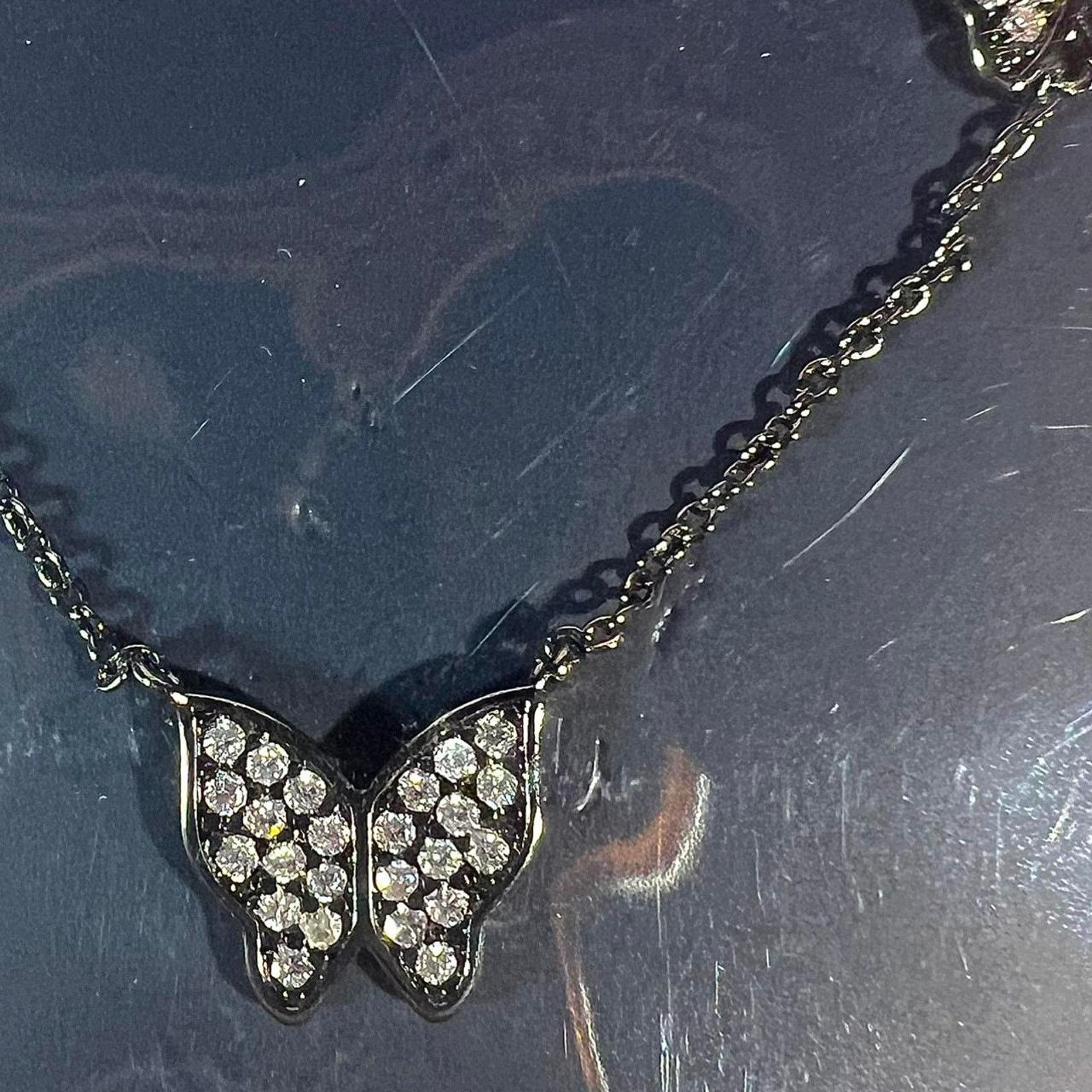 Jewelry Hespera black butterflies necklace Size ONE SIZE - 1 Thumbnail