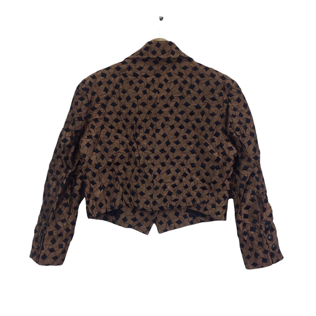 Vintage Vtg 90’ GIVENCHY PARIS LIFE Monogram Zucca Jacket Cropped Size S / US 4 / IT 40 - 4 Thumbnail