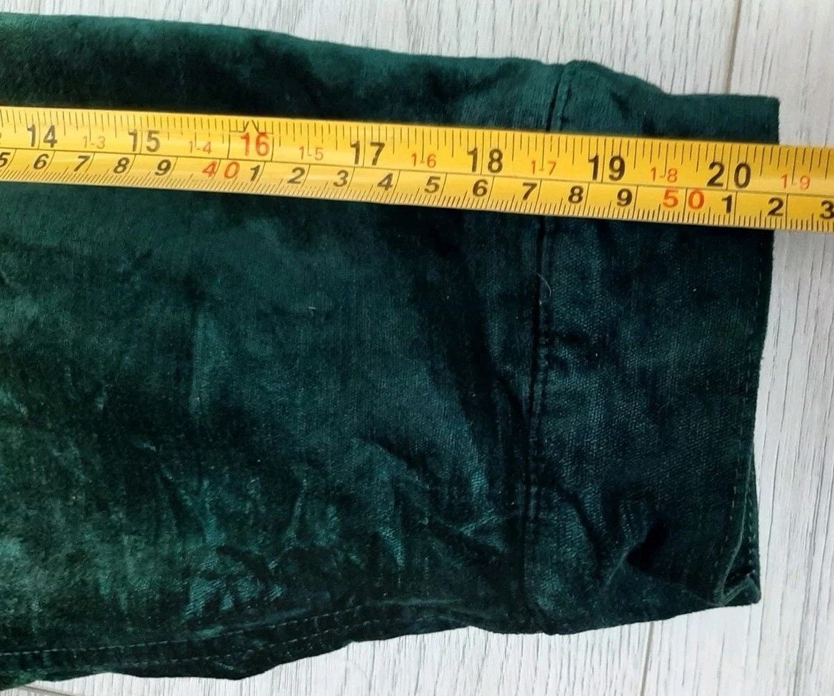 Free People Free People Jacket Green Velvet Trucker Full Zip Oversized Size XS / US 0-2 / IT 36-38 - 17 Thumbnail