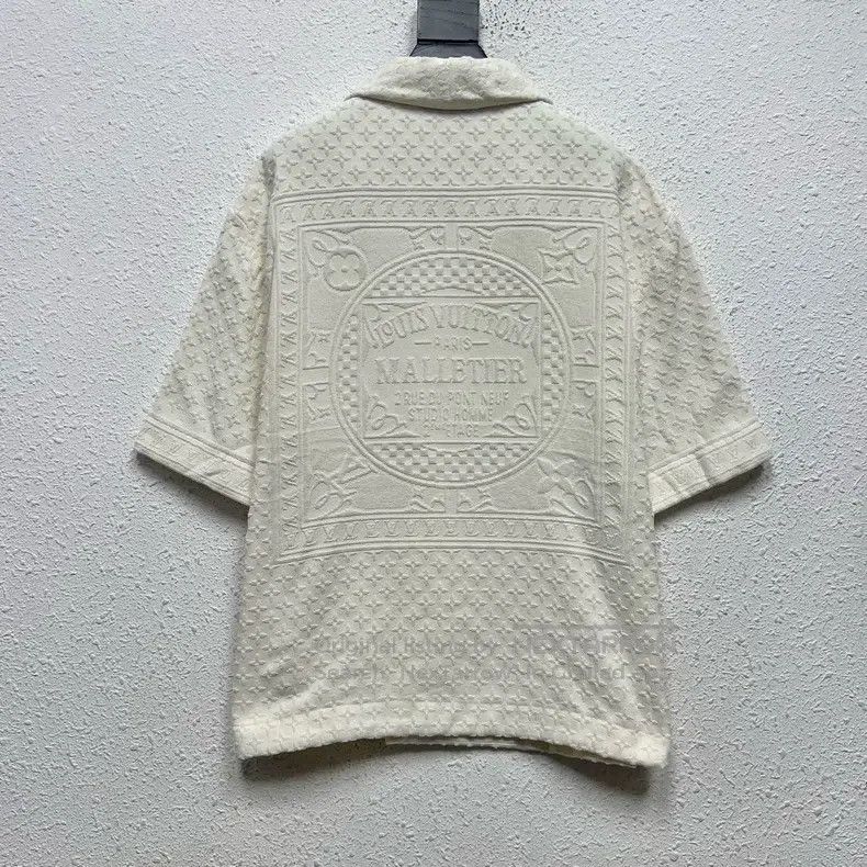 Louis Vuitton Louis Vuitton SS25M White Jacquard Knit Full Logo Towel Sh Size US L / EU 52-54 / 3 - 2 Thumbnail