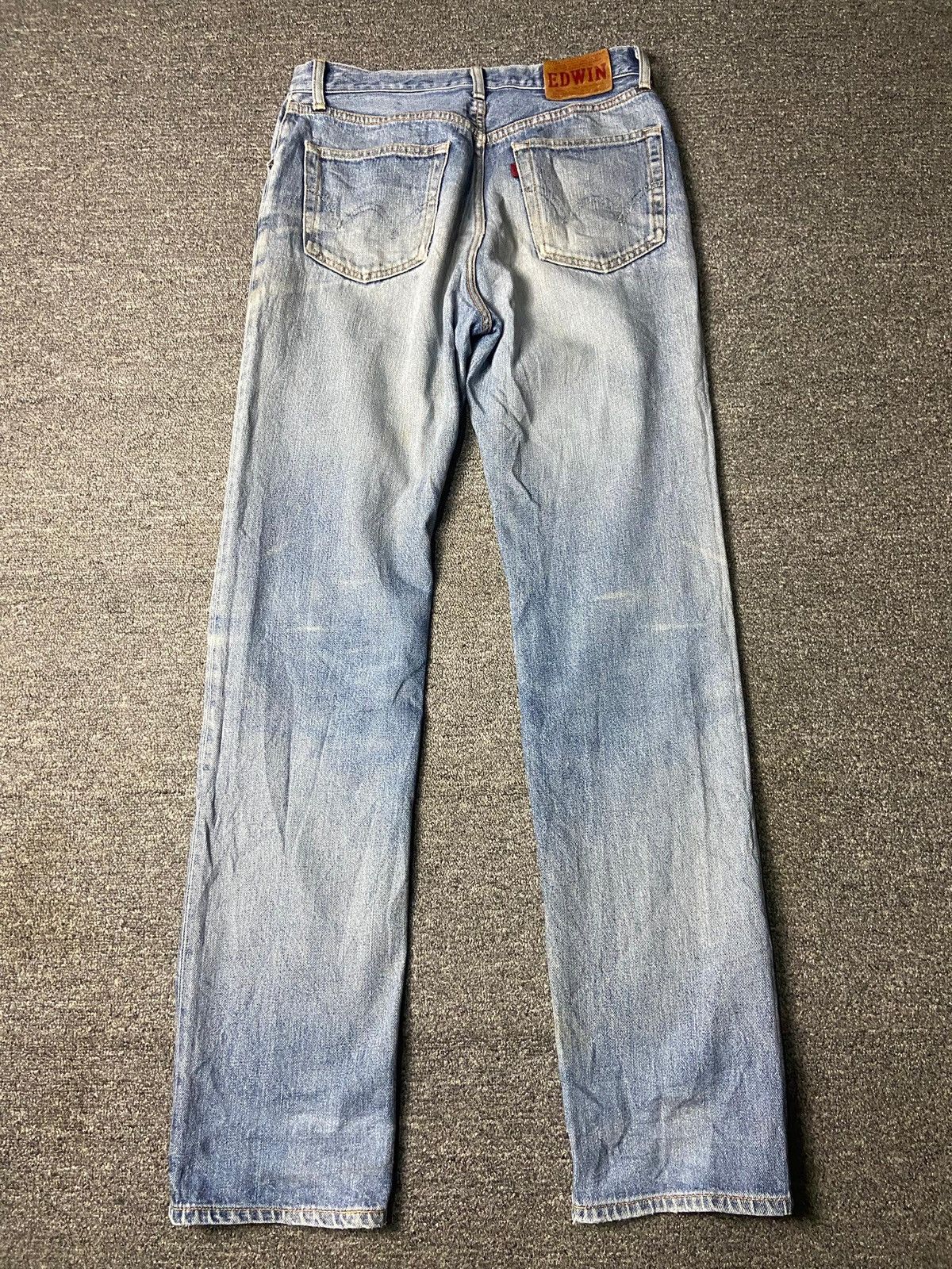 Edwin EDWIN 503 Regular Fit Ripped Denim Jeans (141) Size US 31 - 2 Thumbnail