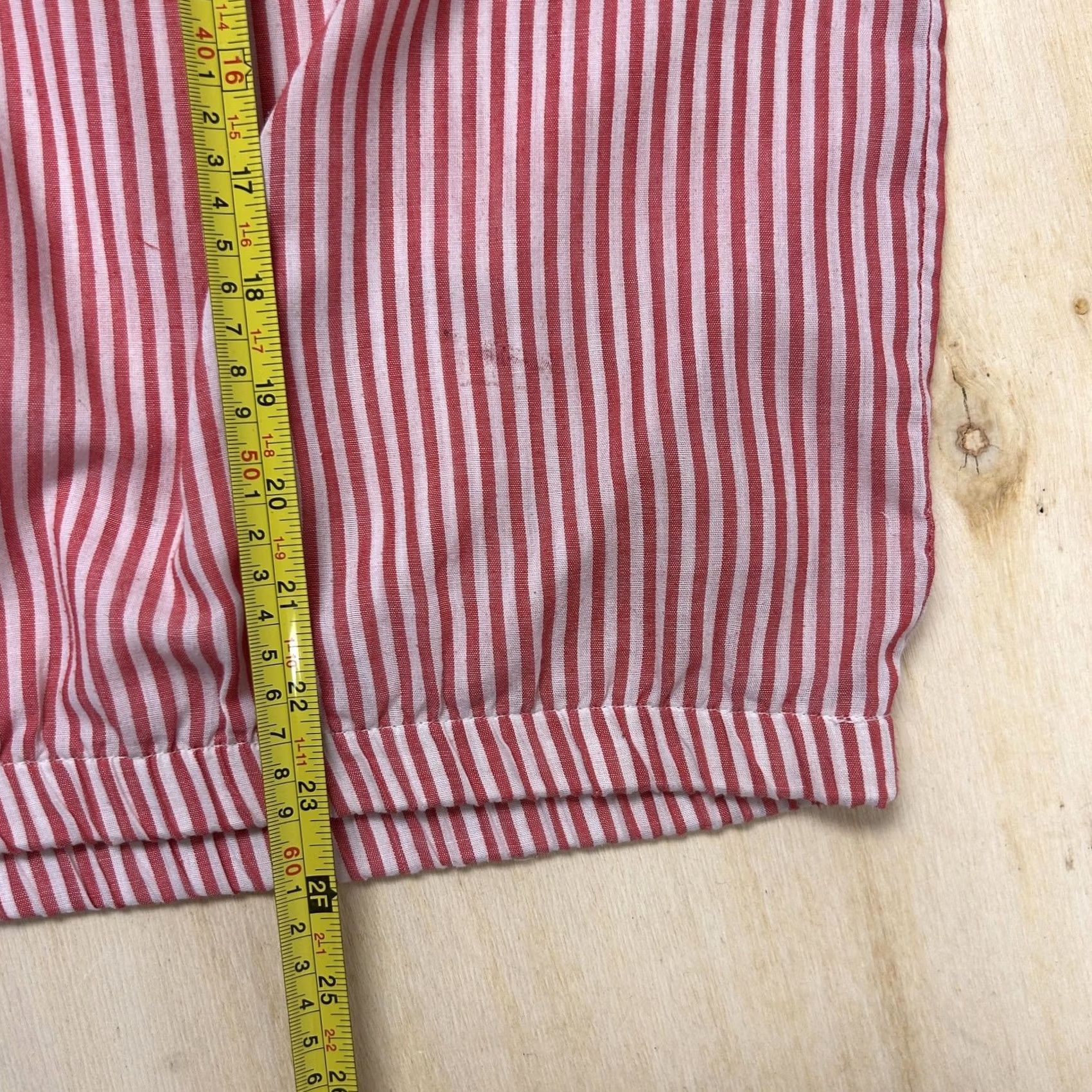 Vintage VINTAGE Gary-Cees Shirt Womens XL Red Stripe 3/4 Sleeve Band Collar Made In USA Size XL / US 12-14 / IT 48-50 - 6 Thumbnail